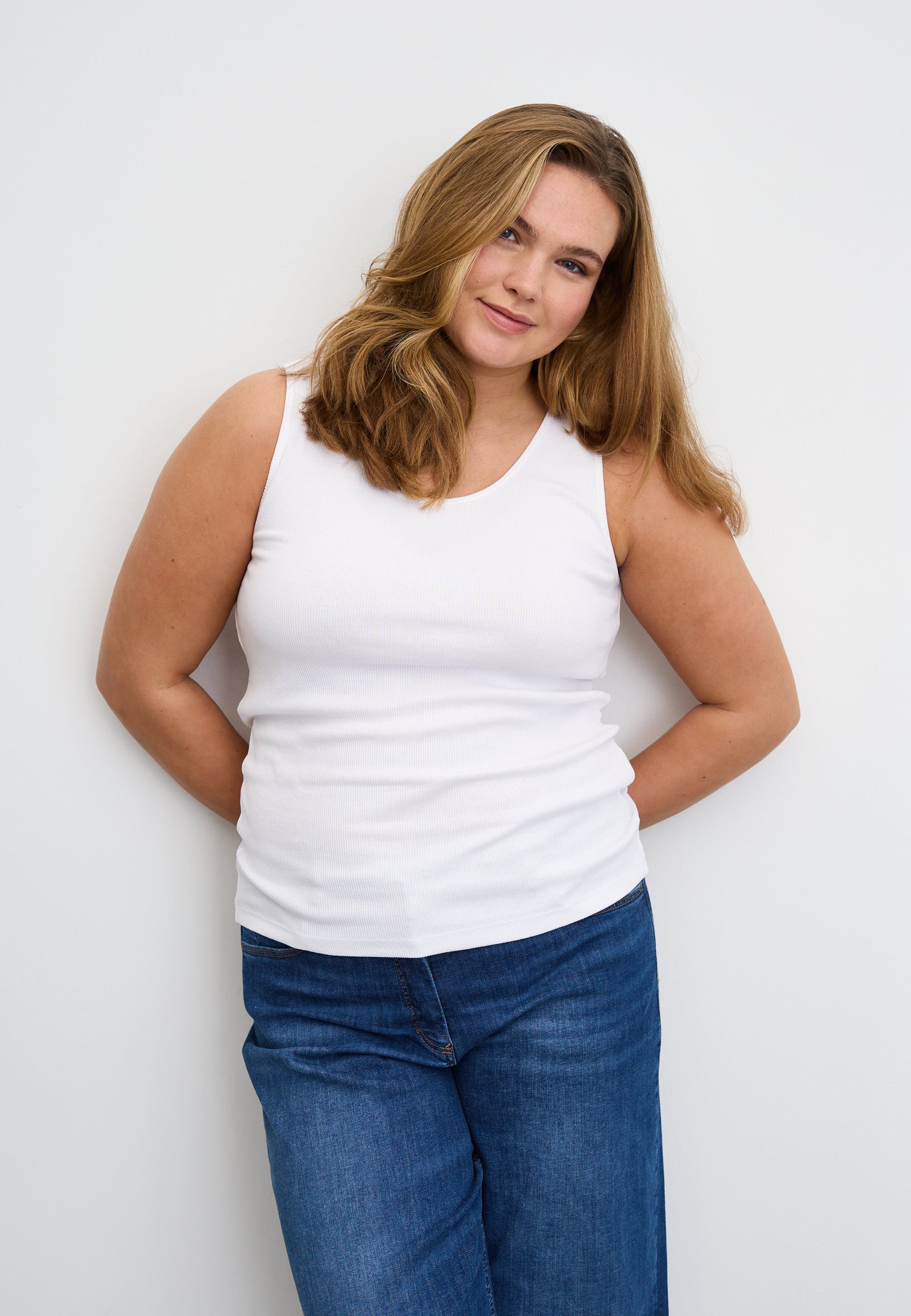 LAURIE Alberte Tank Top Tops 10000 White