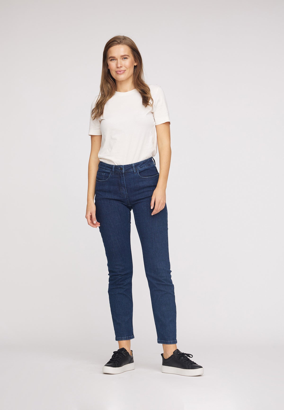 LAURIE Charlotte Regular - Medium Length - Ecolabel Regular 49505 Dark Blue Denim