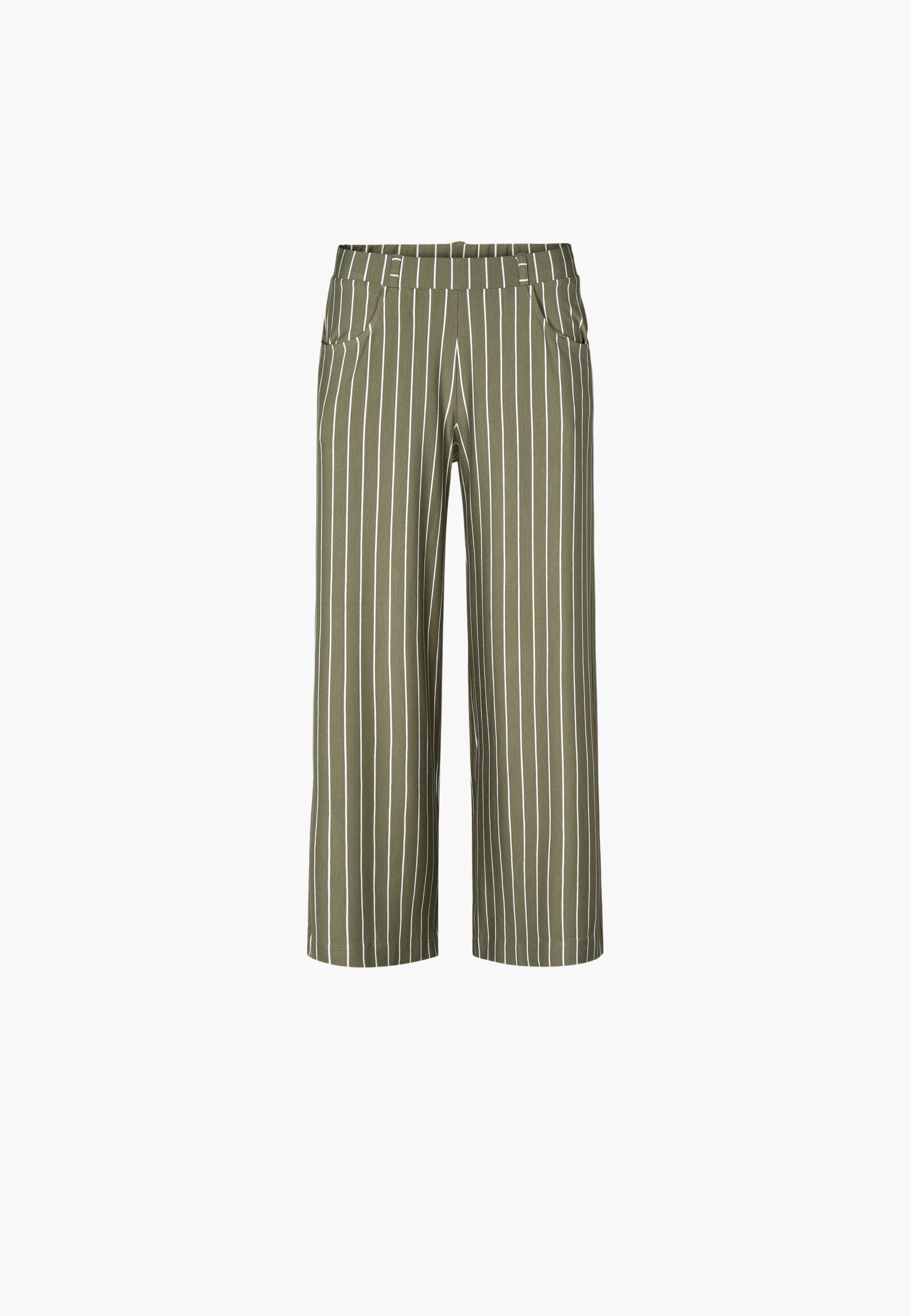 LAURIE Donna Loose Jersey - Cropped Loose 55222 Khaki stripe