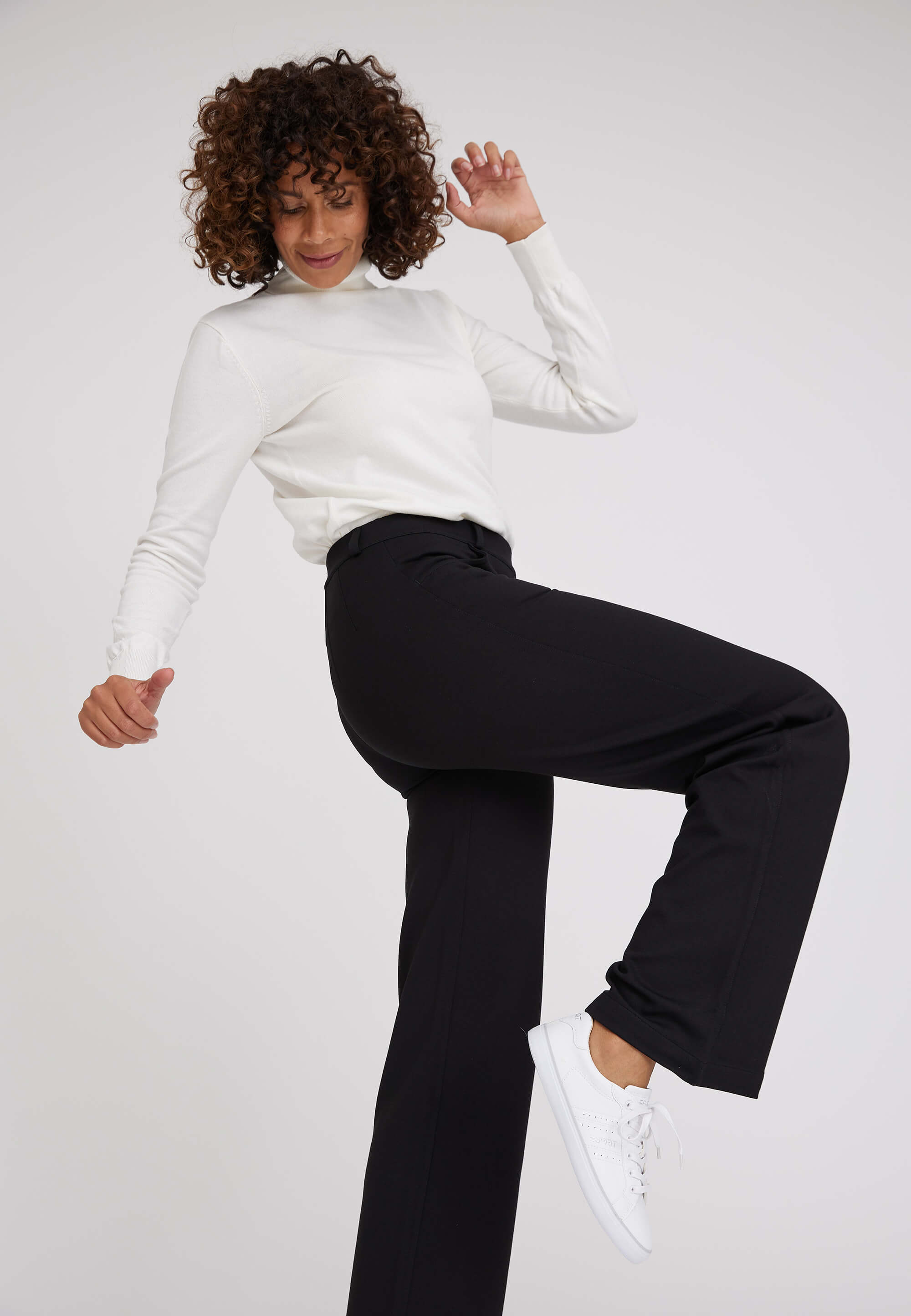 LAURIE Donna Loose Jersey - Medium Length Loose 99143 Black brushed