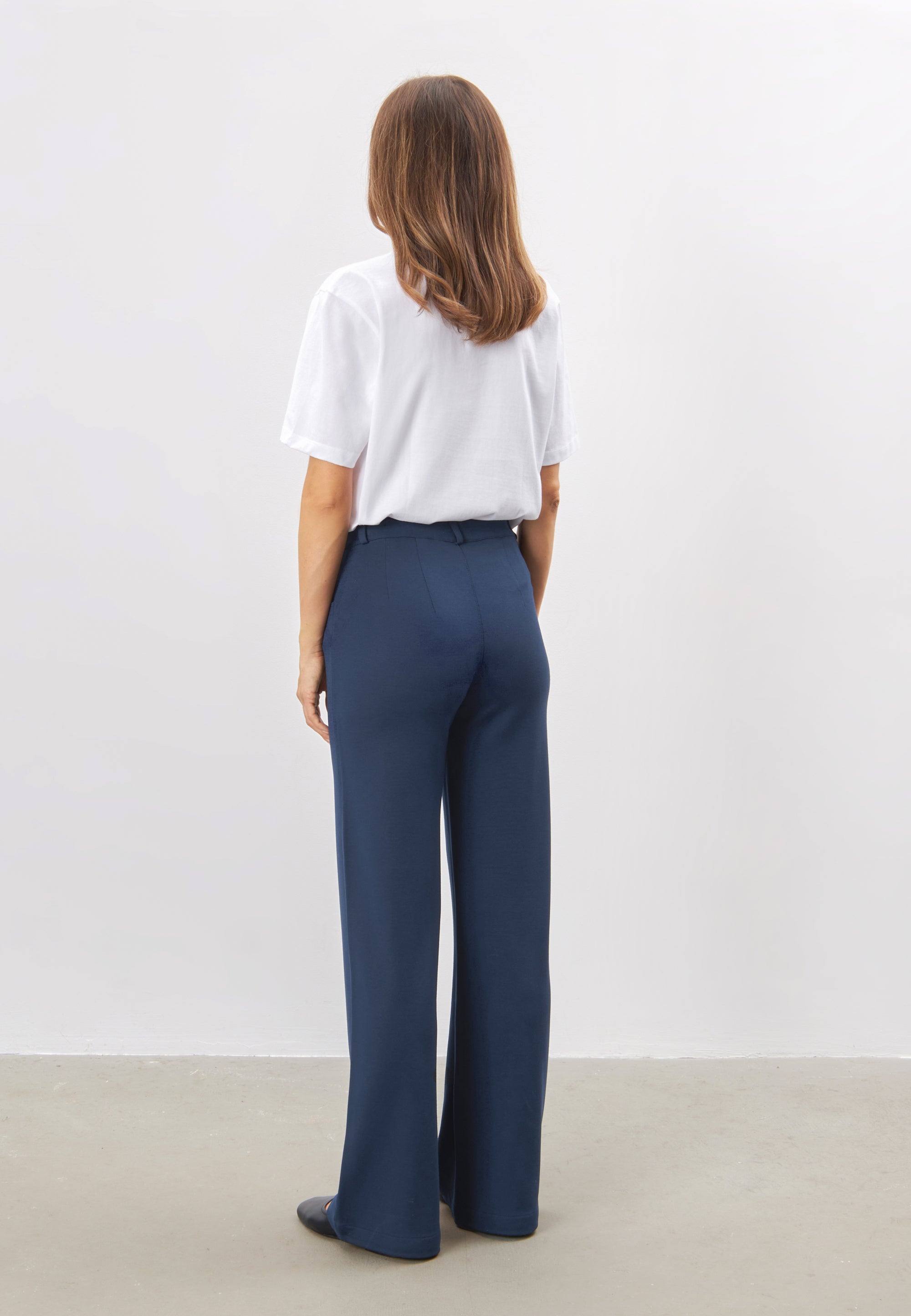 LAURIE Donna Loose Jersey - Medium Length Loose 49103 Navy brushed