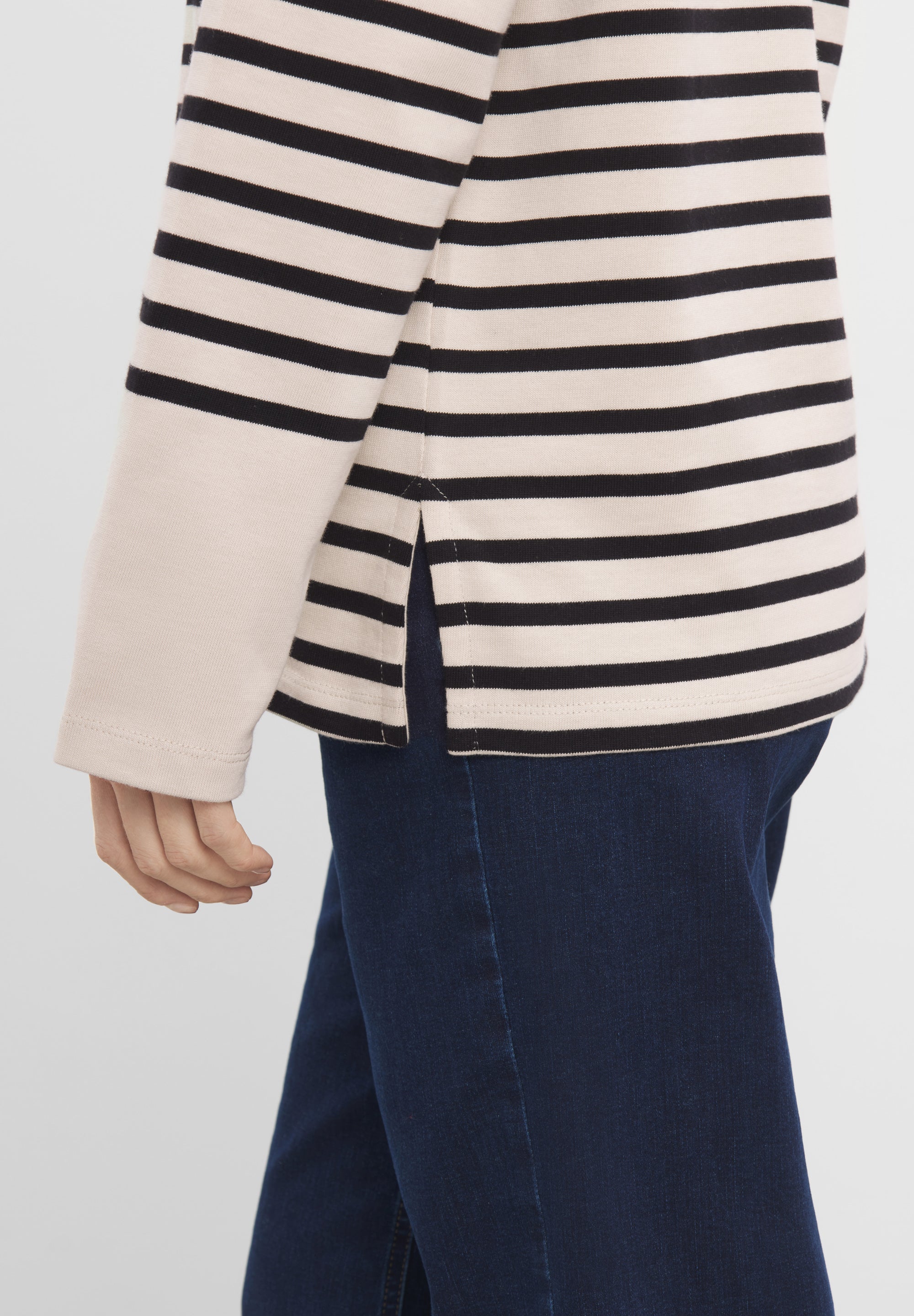 LAURIE Gabrielle Breton Shirt LS Sweatshirts 99013 Black Birch Stripe