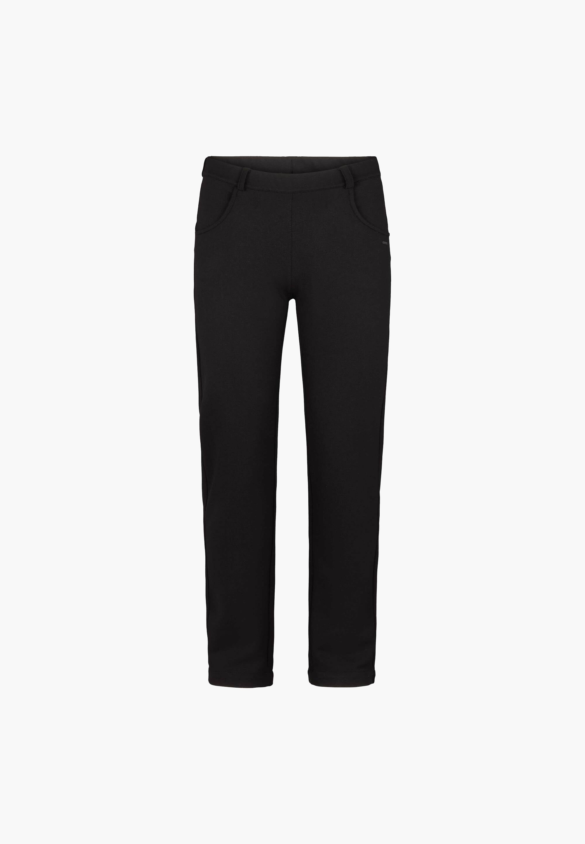 LAURIE Kelly Regular Jersey - Medium Length Trousers REGULAR 99143 Black brushed