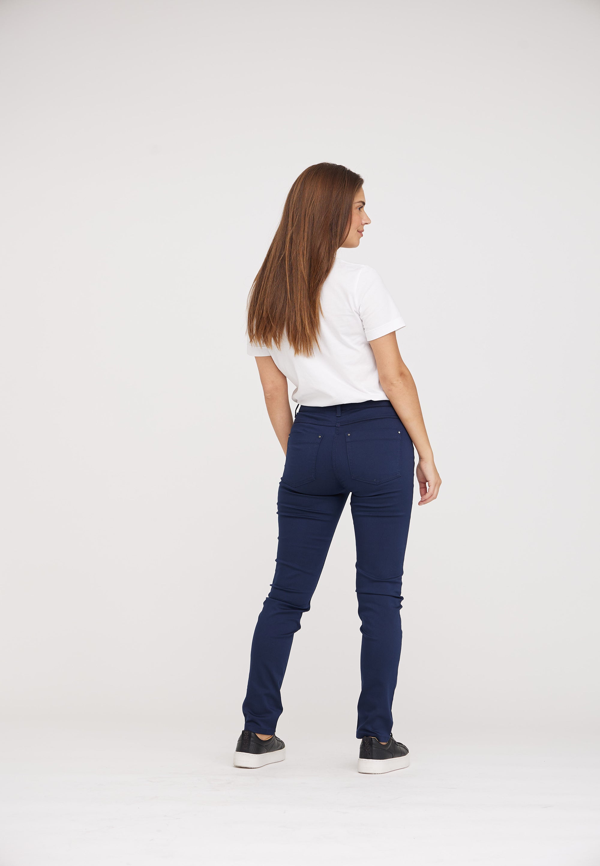 LAURIE Laura Slim - Short Length Trousers SLIM 49000 Navy