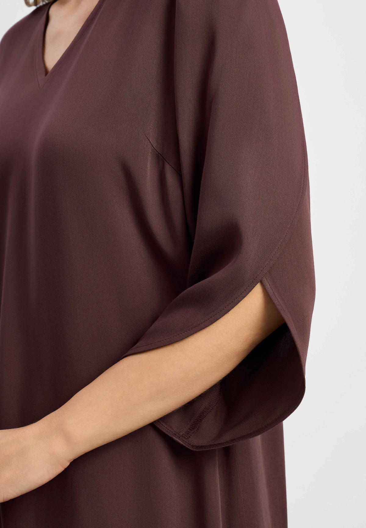 LAURIE Nelly Dress - 3/4 Sleeves Dresses 68000 Dark Plum
