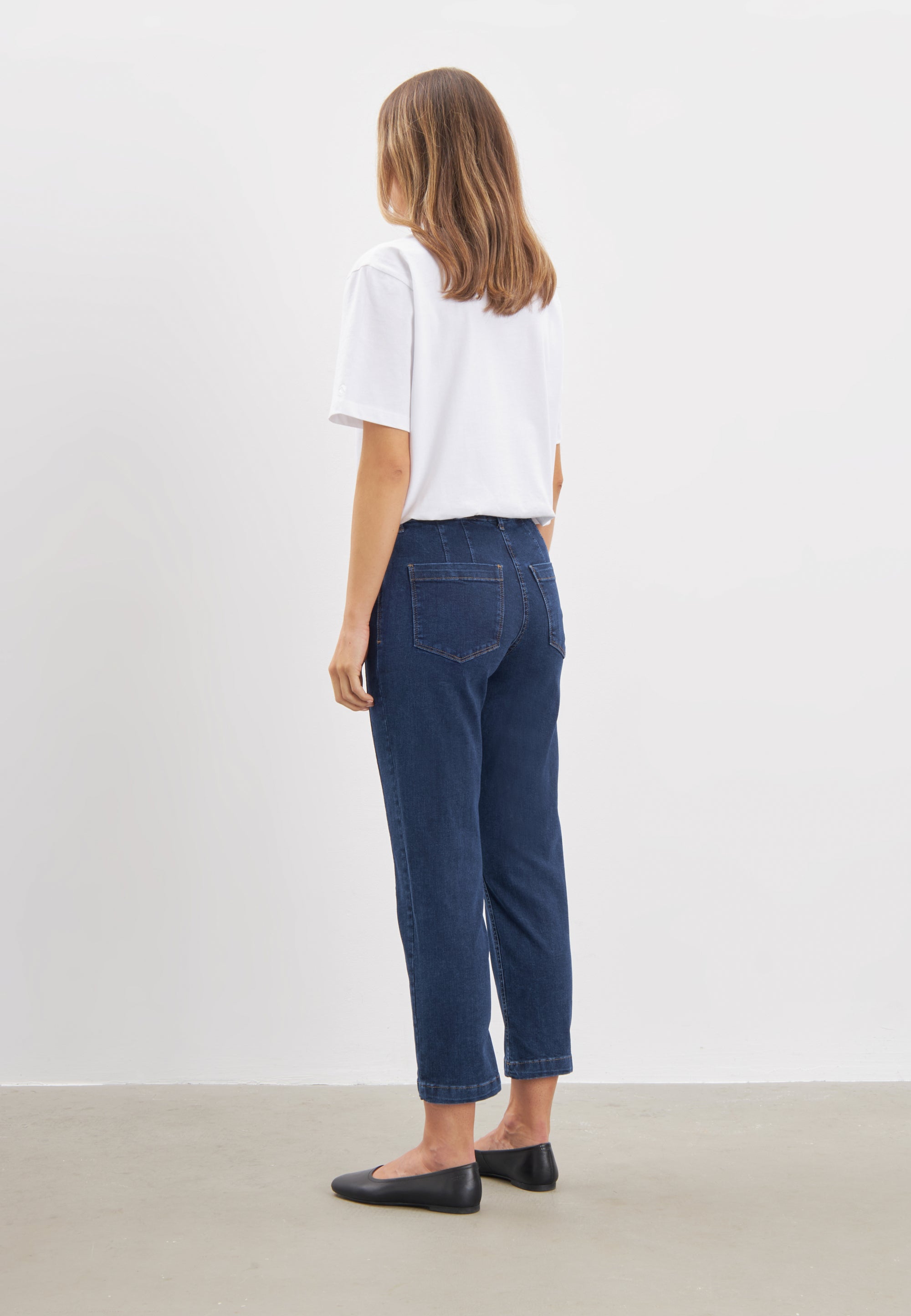 LAURIE Piper Pure Regular - Cropped Regular 40513 Dark Blue Denim