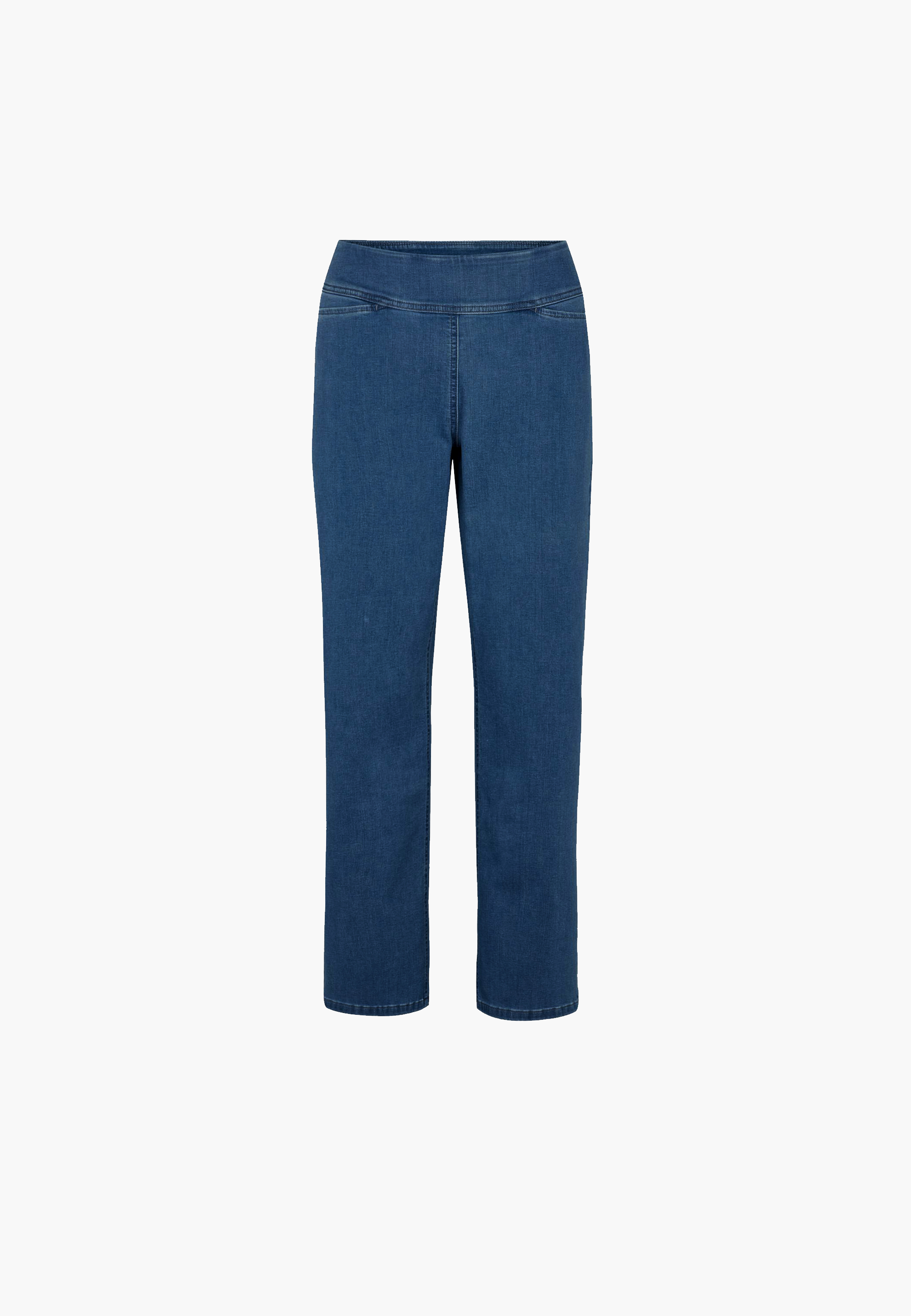 LAURIE Thea Straight - Short Length Trousers STRAIGHT 49401 Blue Denim