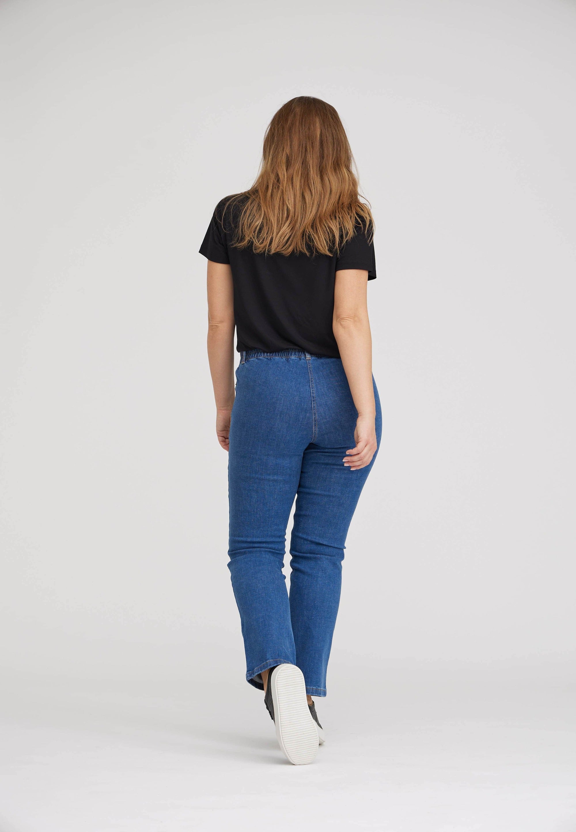 LAURIE Violet Relaxed - Medium Length Trousers RELAXED 49401 Blue Denim