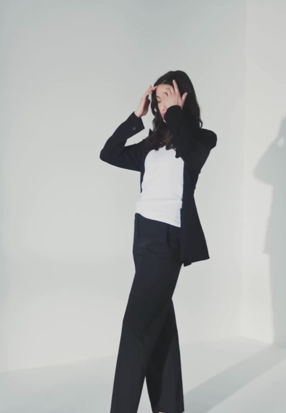 LAURIE Jo Straight Medium Length Trousers STRAIGHT 99000 Black