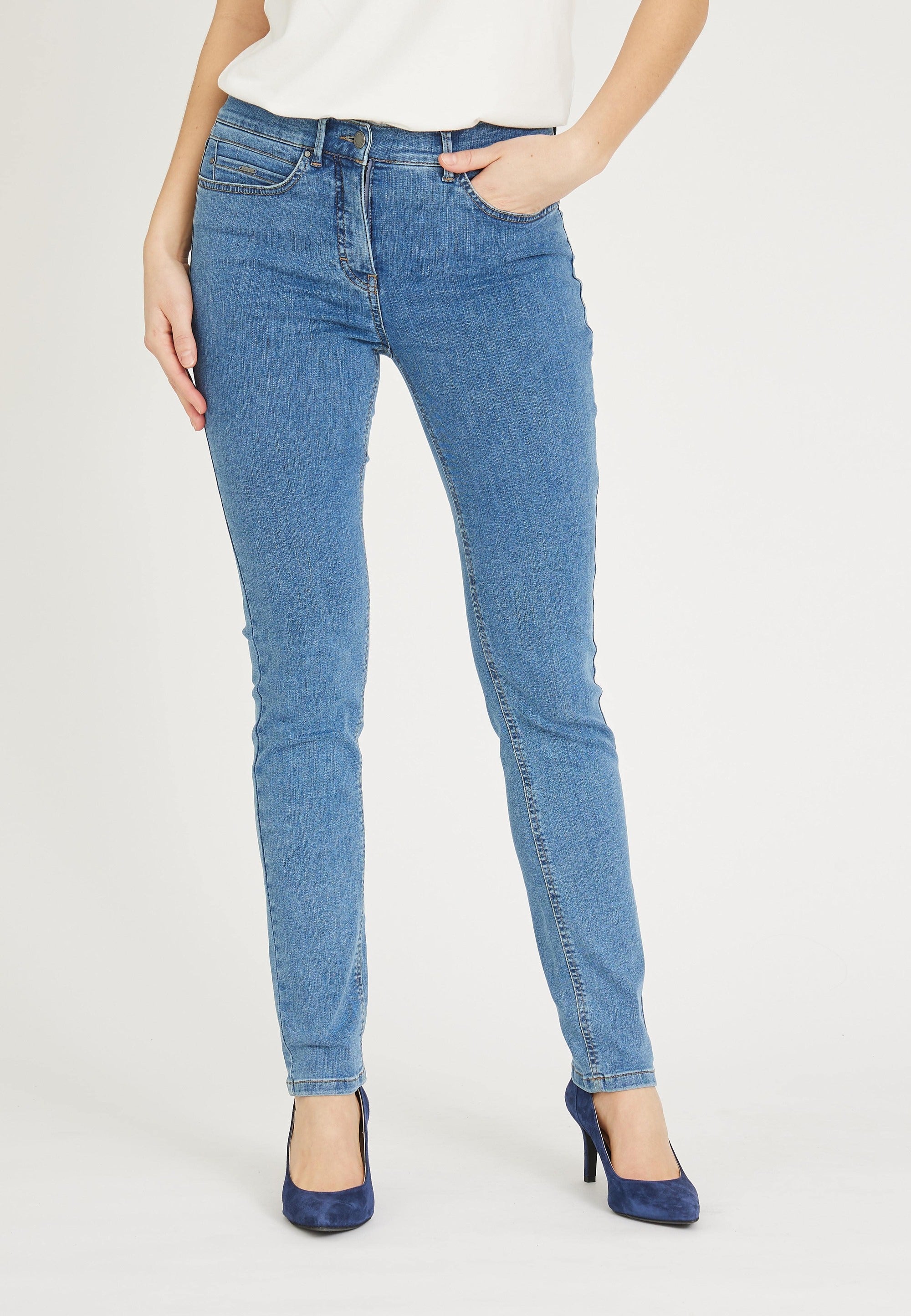 LAURIE  Agatha Slim - Medium Length Slim 43504 Blue Denim