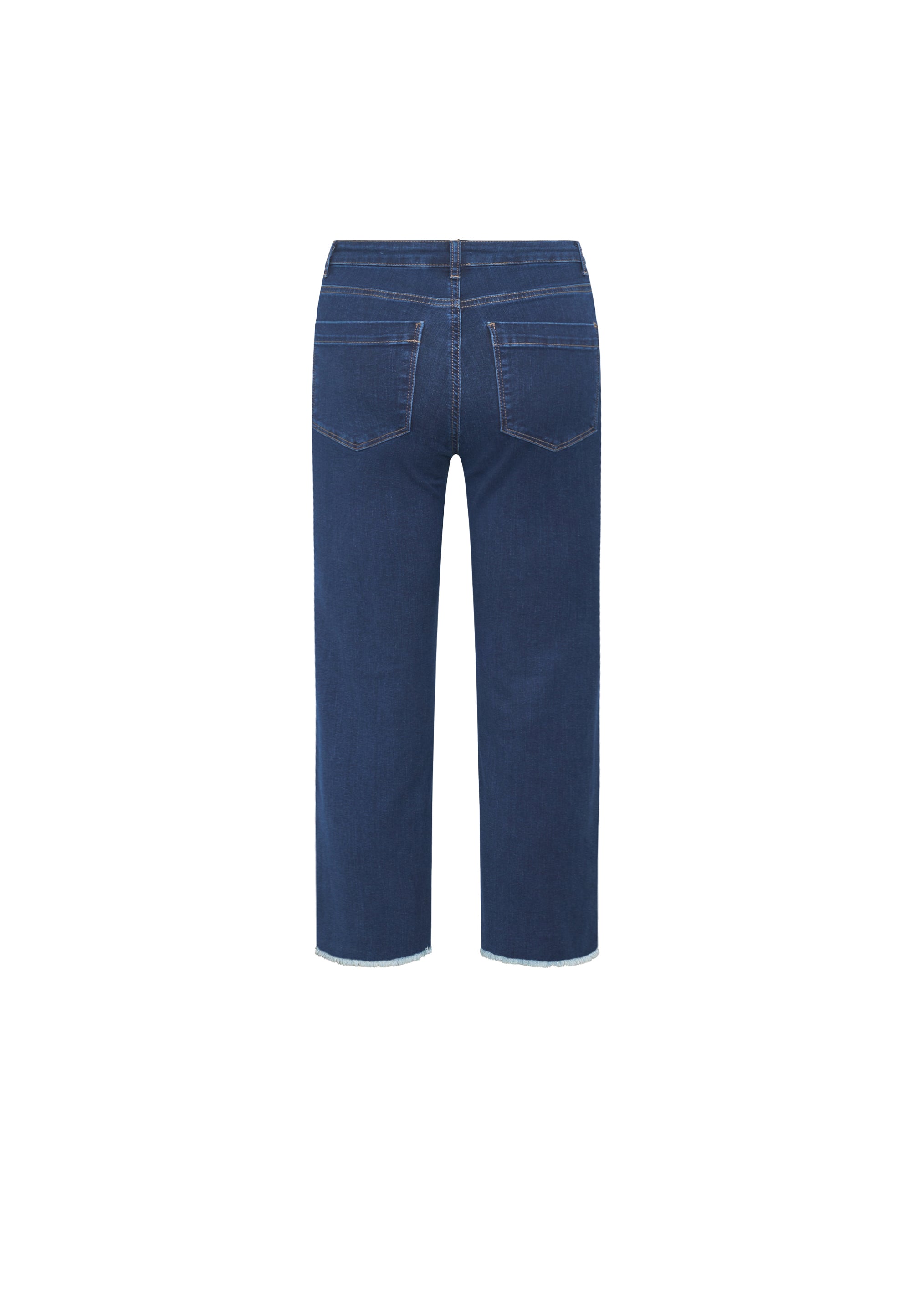 LAURIE Amelia Raw Straight Cropped Straight 40513 Dark Blue Denim