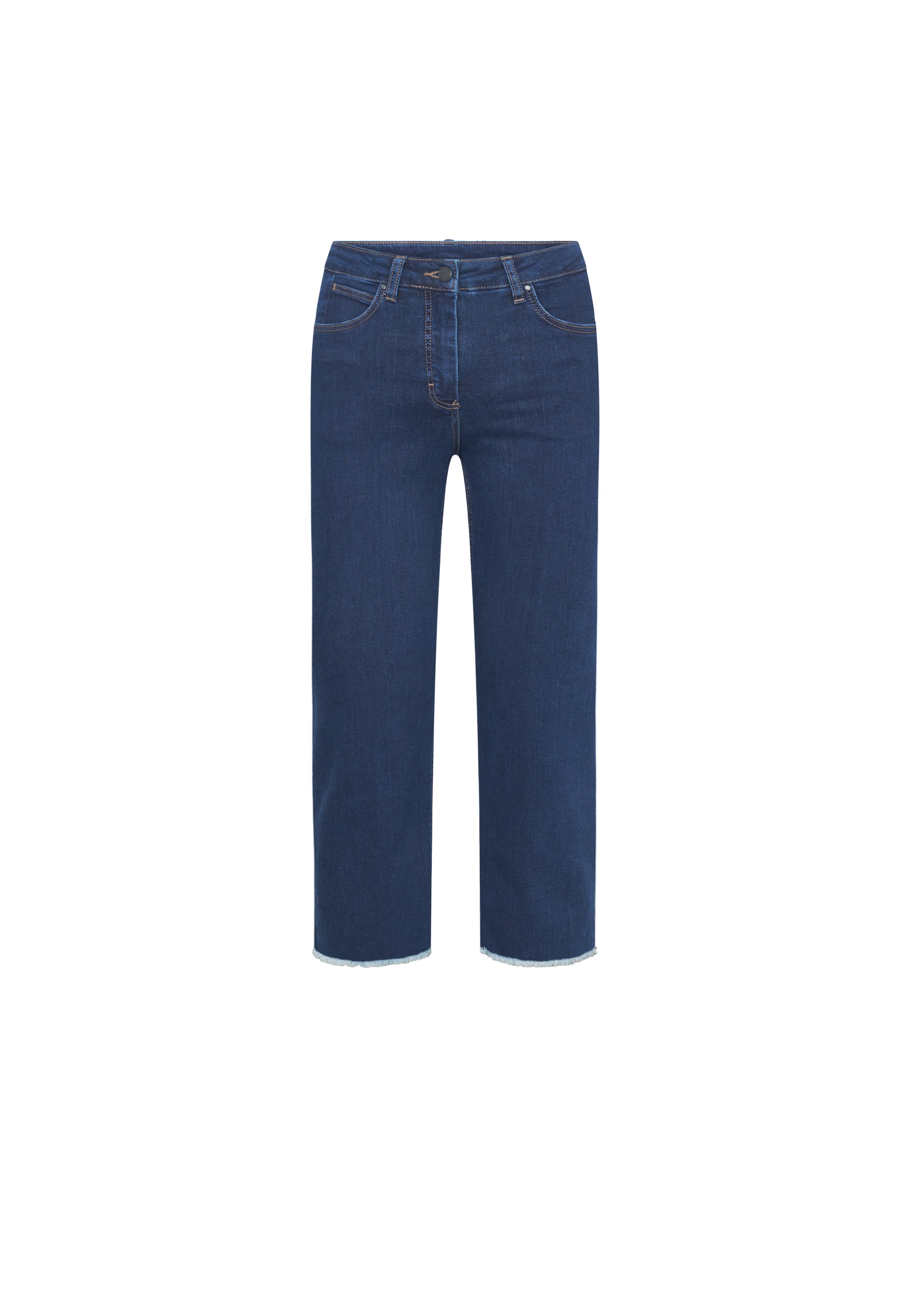LAURIE Amelia Raw Straight Cropped Straight 40513 Dark Blue Denim