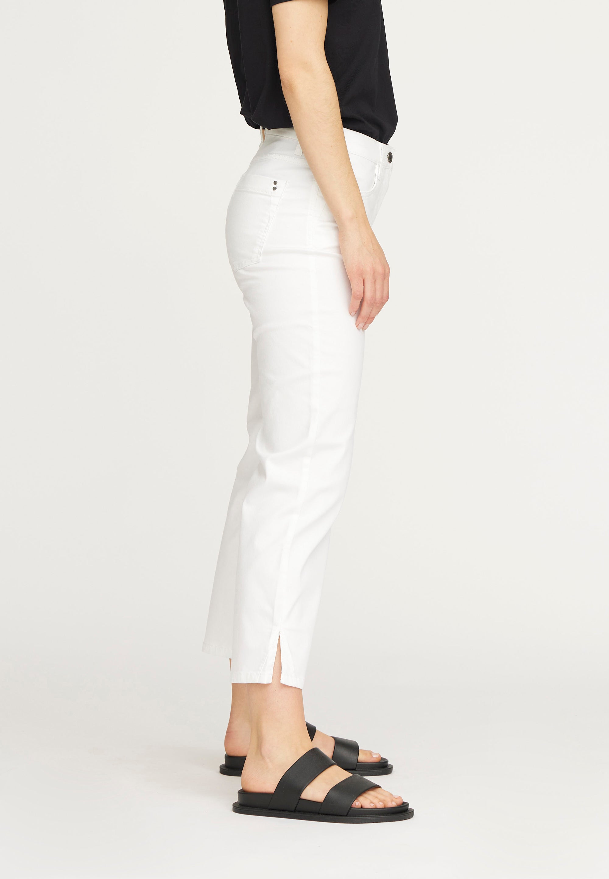LAURIE Amelia Slit Straight crop Straight 10100 White
