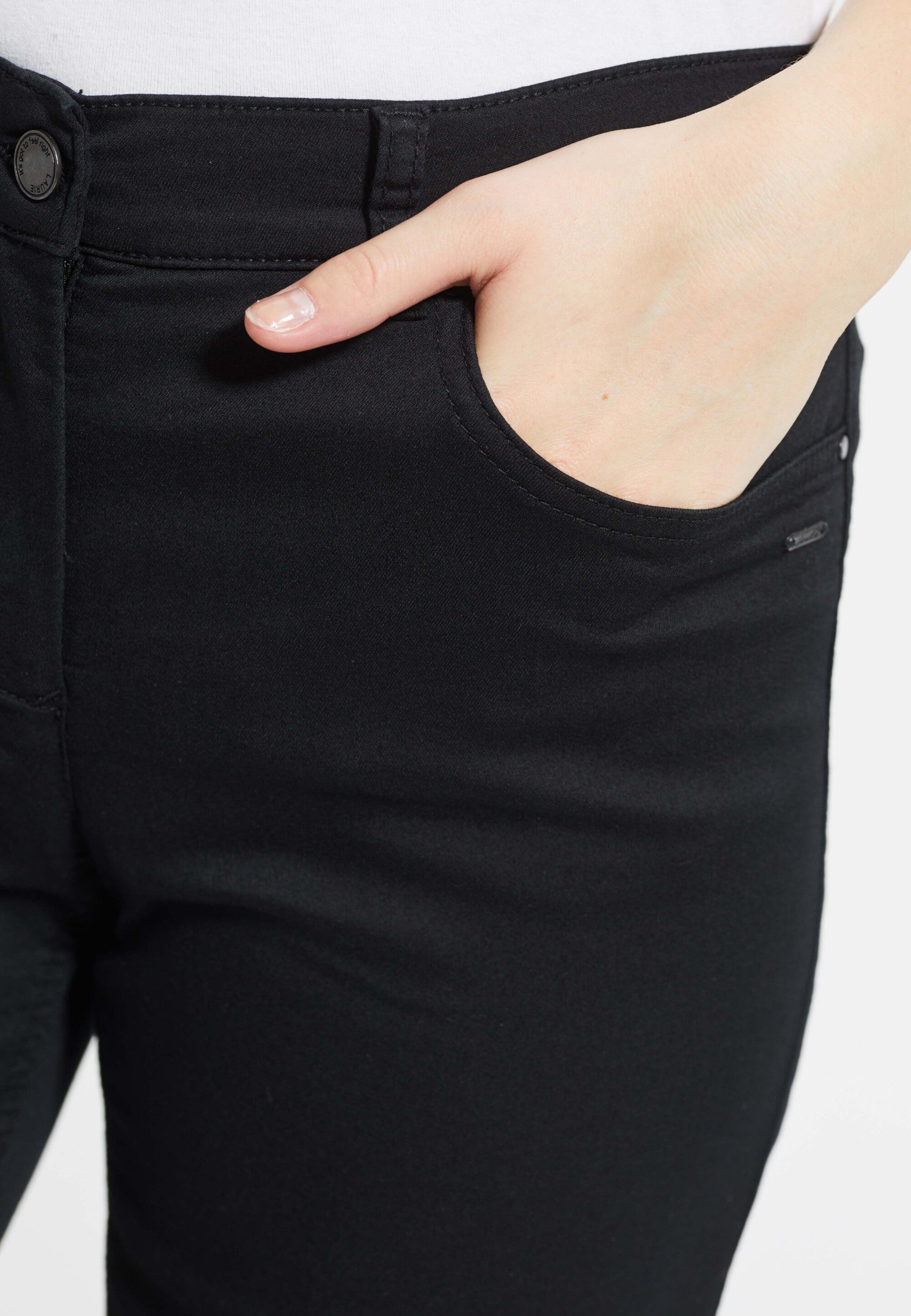 LAURIE  Amelia Straight - Long Length Trousers STRAIGHT 99100 Black
