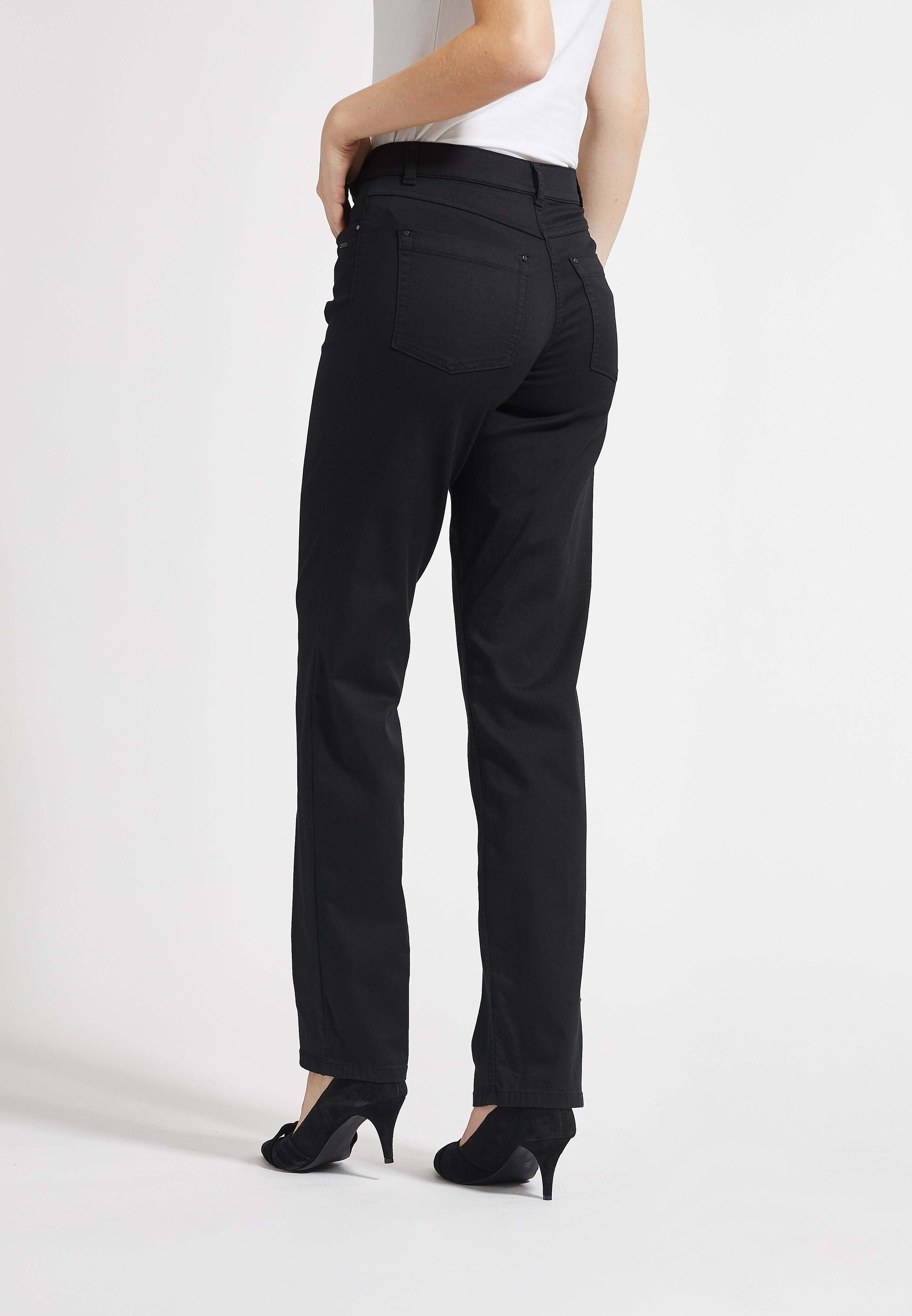LAURIE Amelia Straight - Long Length Trousers STRAIGHT 99100 Black