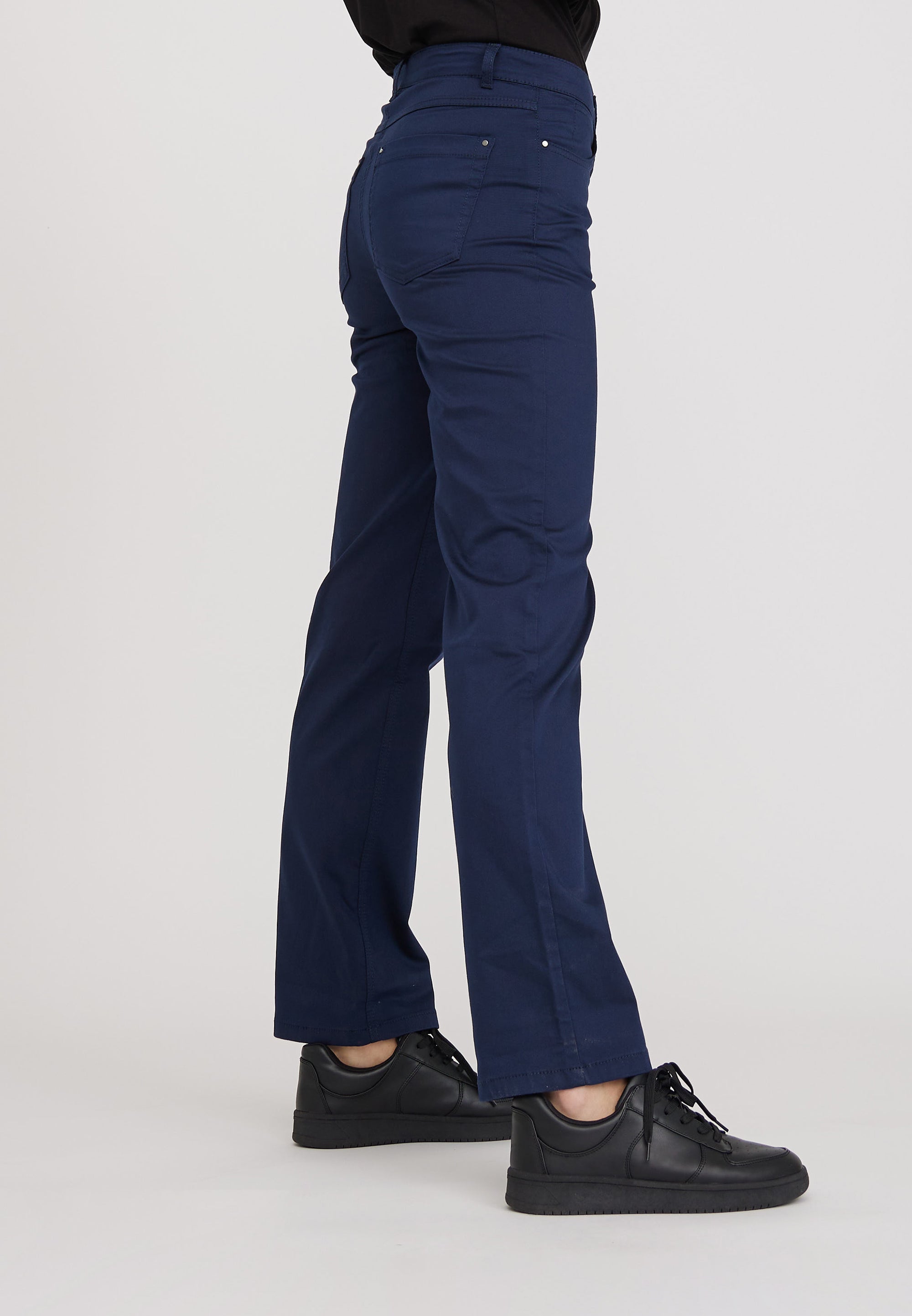LAURIE Amelia Straight - Medium Length Trousers STRAIGHT 49000 Navy