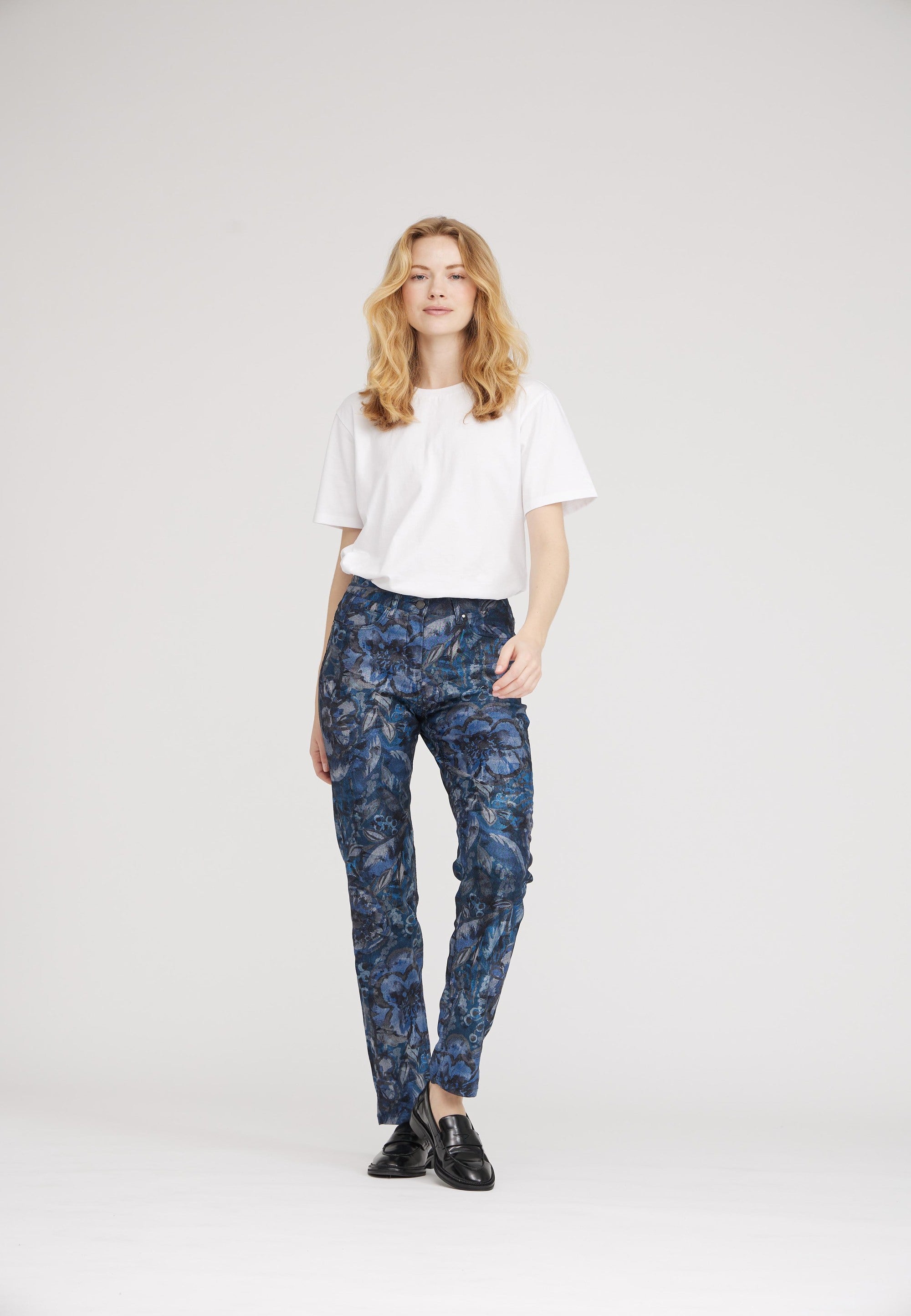 LAURIE  Charlotte Regular - Medium Length Regular 49014 Navy Print