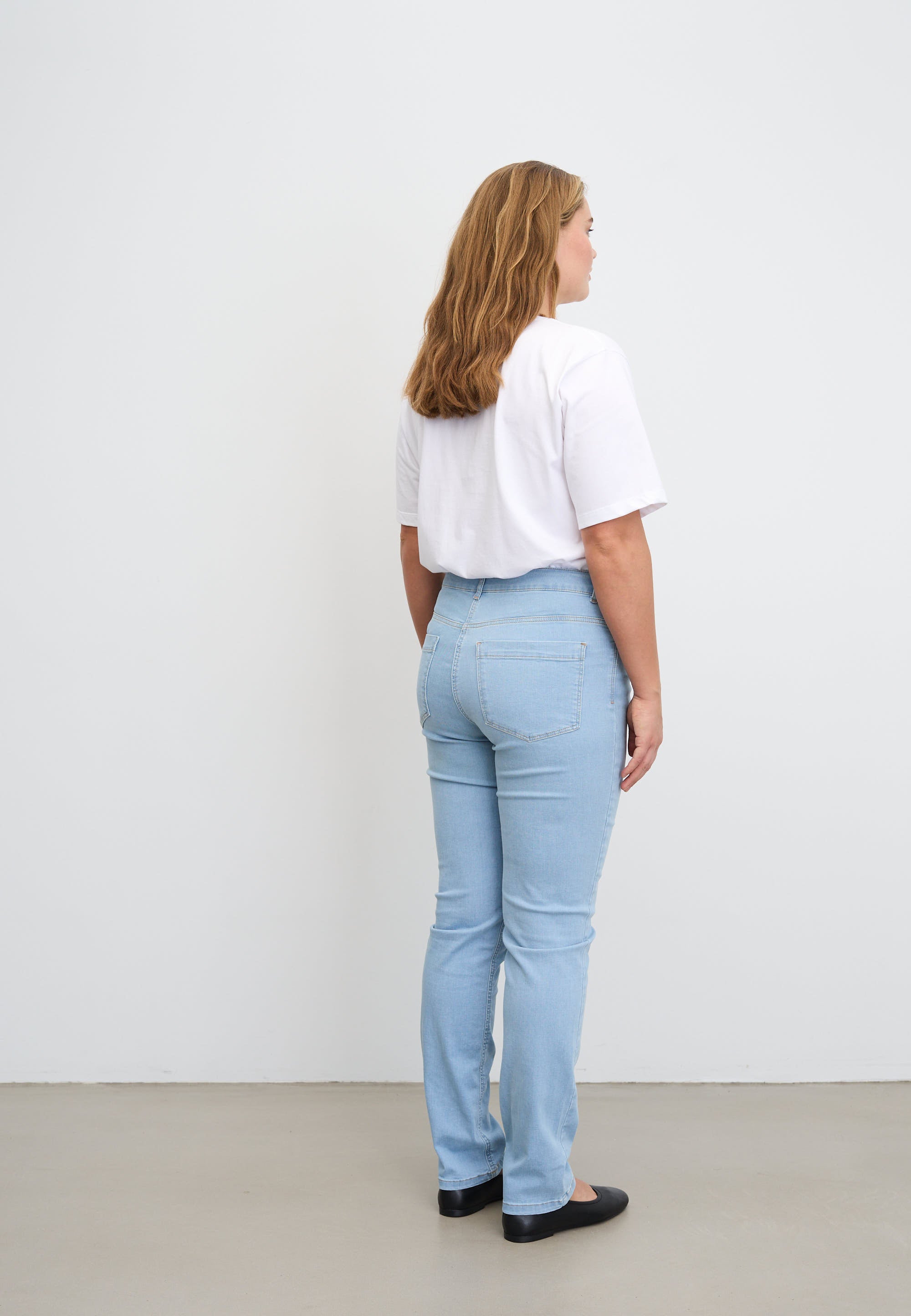 LAURIE Charlotte Regular - Medium Length Trousers REGULAR 49301 Light Blue Denim