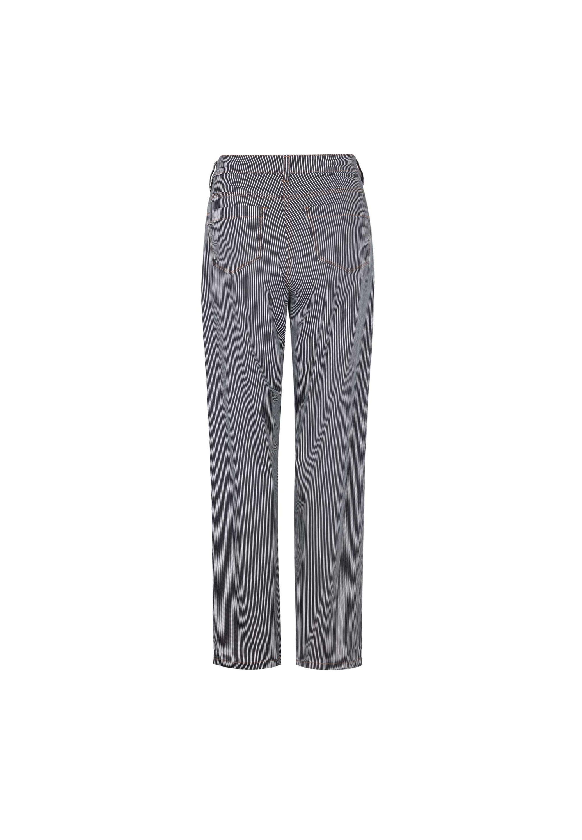 LAURIE Charlotte Regular - Medium Length Trousers REGULAR 49397 Blue Stripe