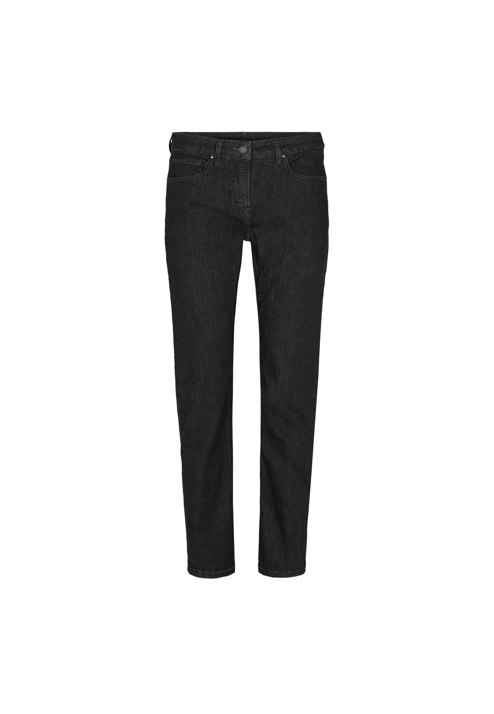 LAURIE Charlotte Regular - Medium Length - Ecolabel Trousers REGULAR 99520 Washed Black Denim