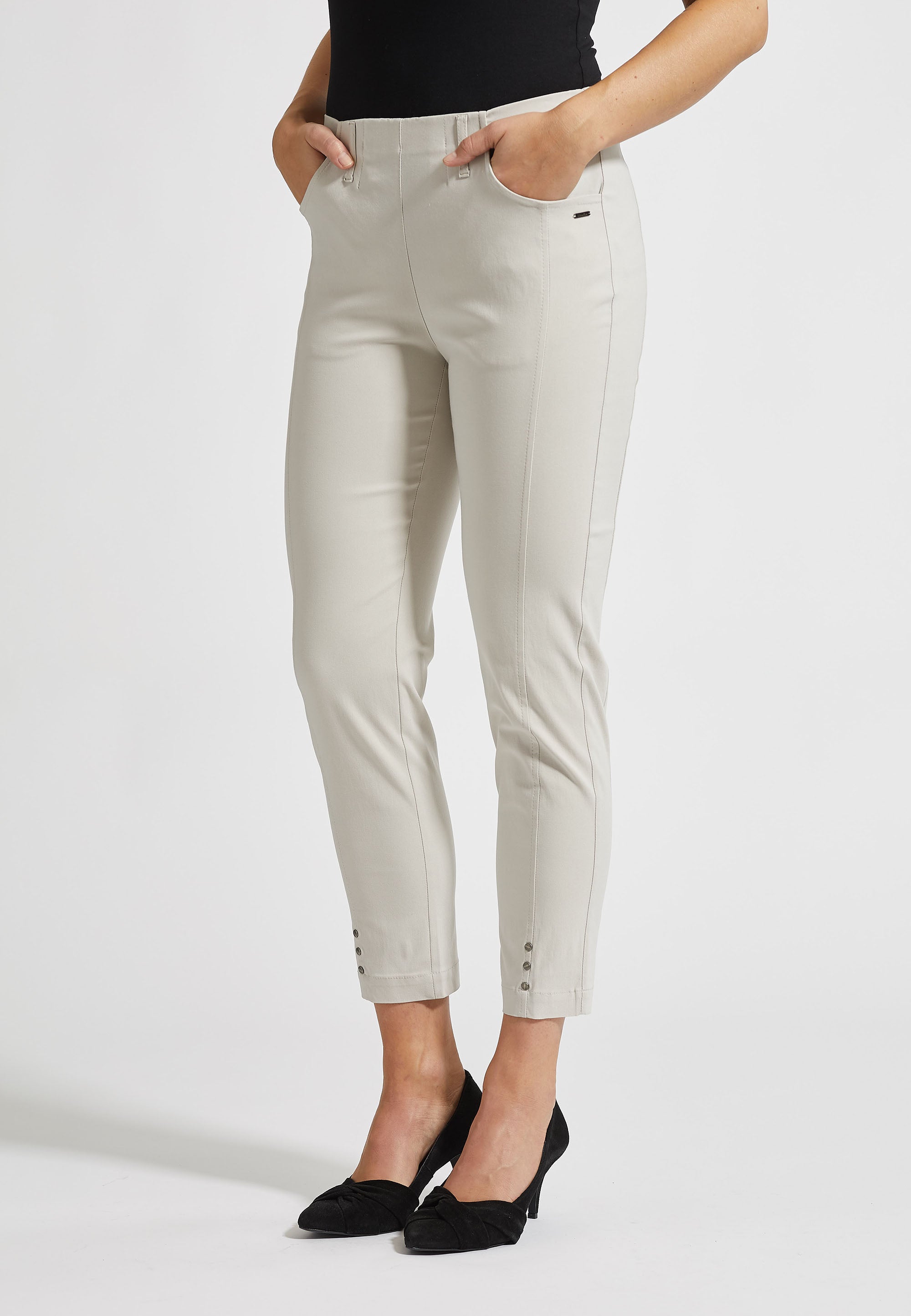 LAURIE  Chloe Slim Crop Slim 25137 Grey Sand