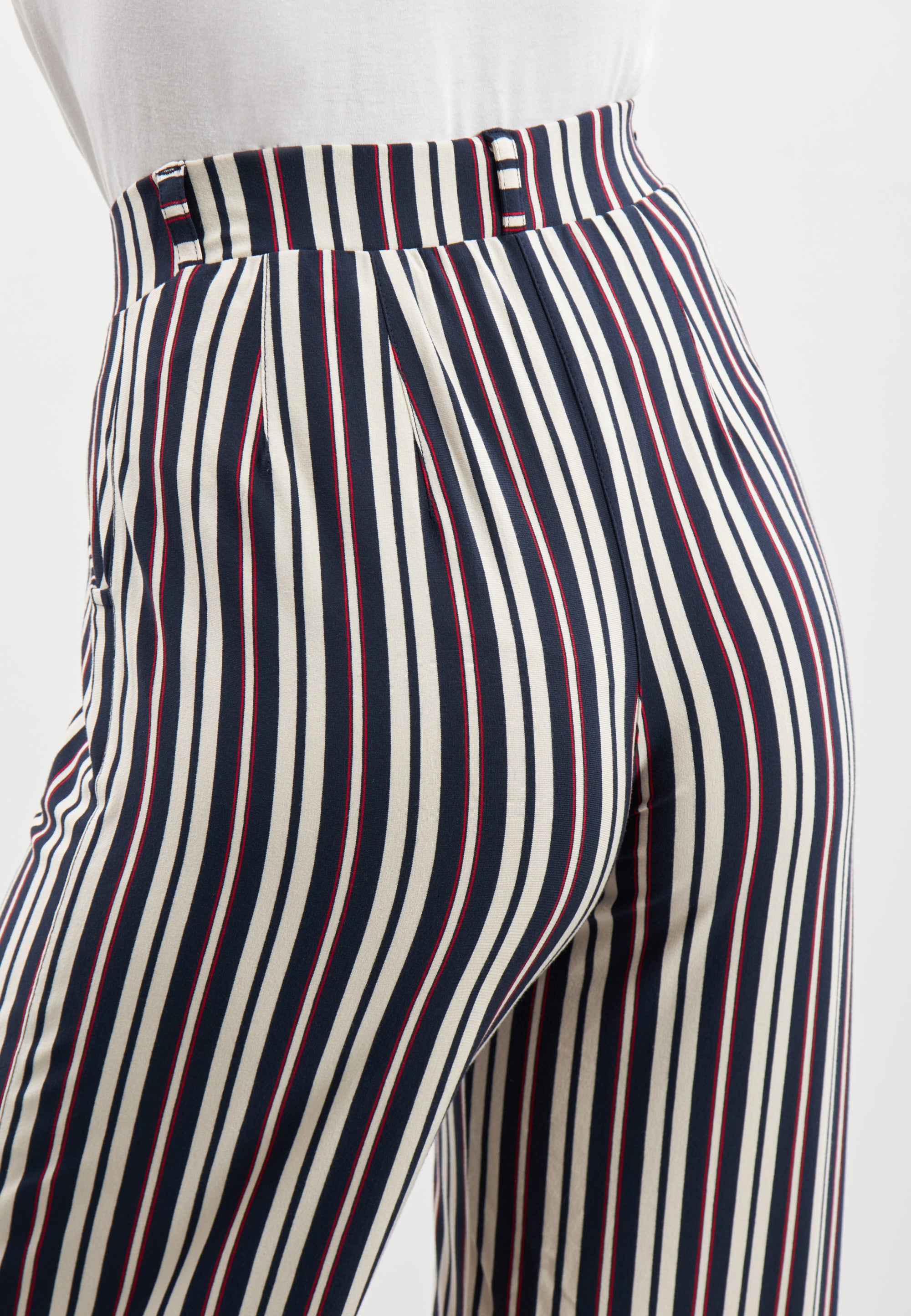 LAURIE Donna Loose Cropped Loose 49139 Nautical Stripe