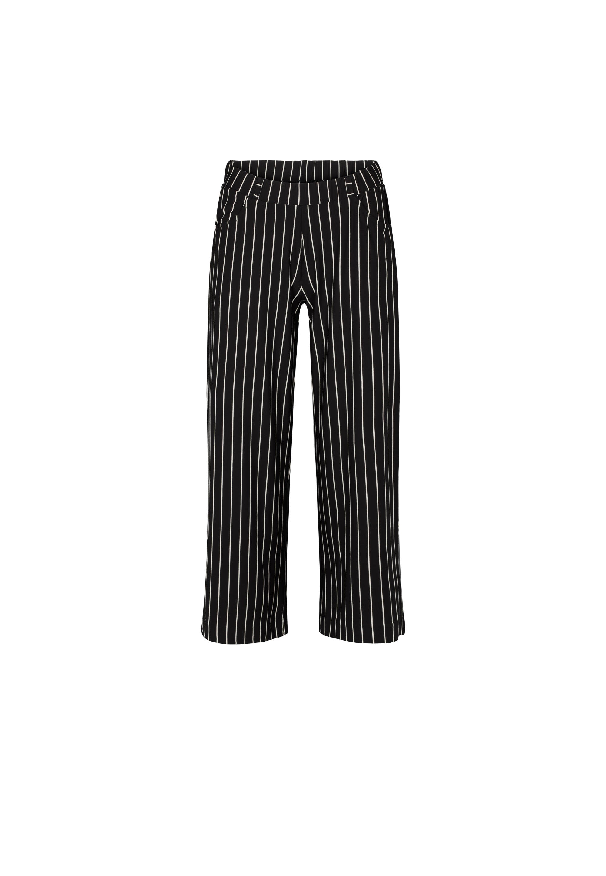 LAURIE Donna Loose Crop Trousers LOOSE 99222 Black Stripe