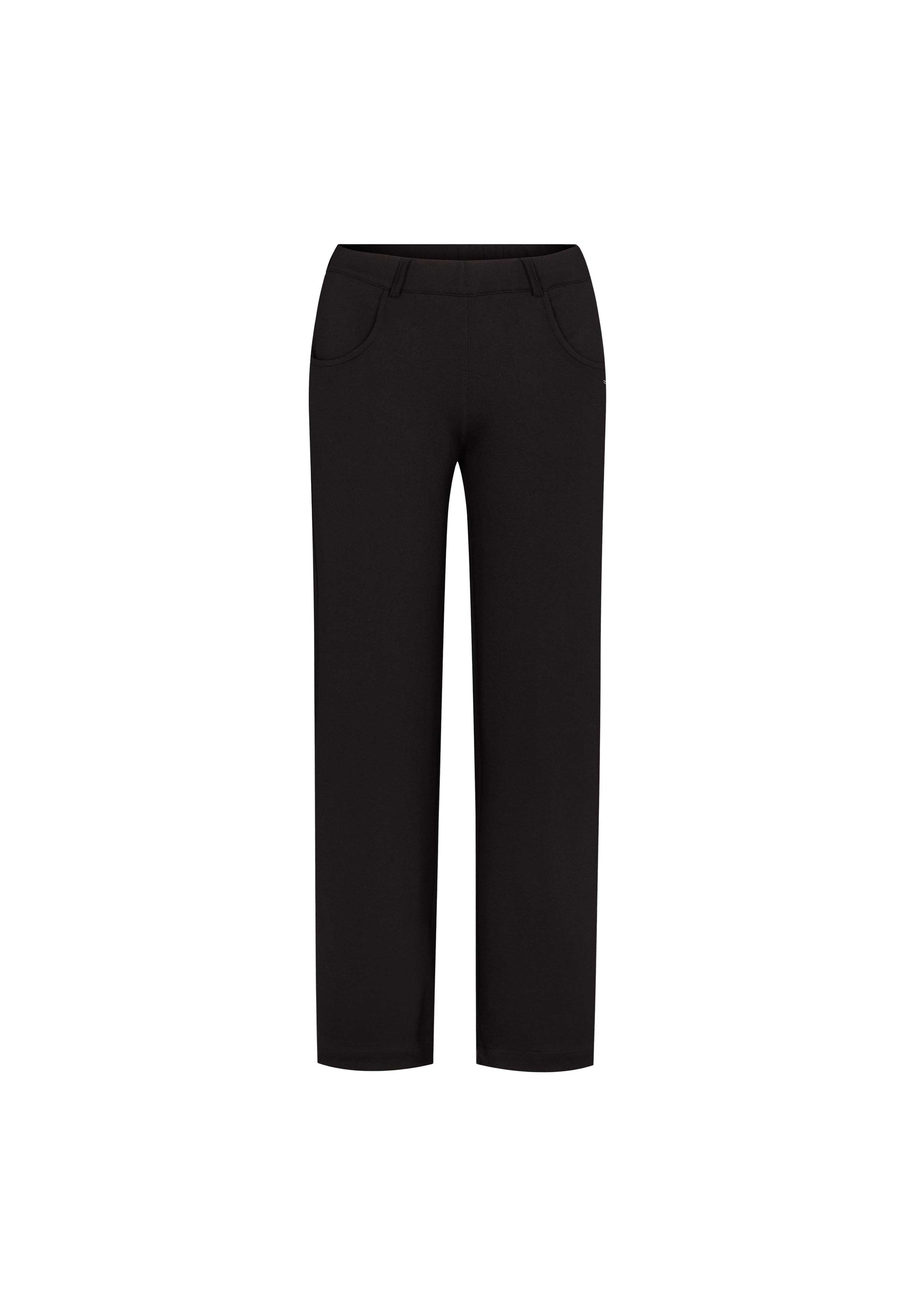 LAURIE  Donna Loose Jersey - Medium Length Trousers LOOSE 99147 Black