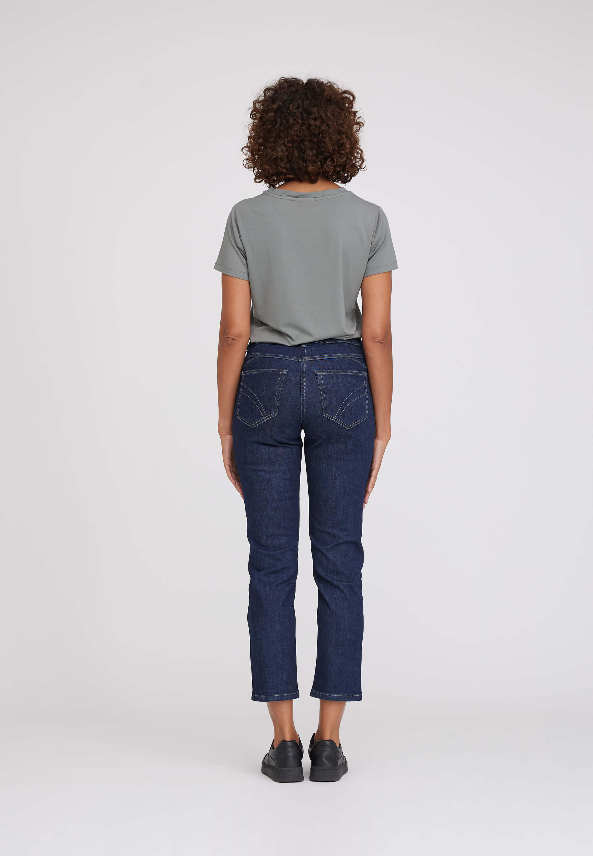 LAURIE  Hannah Regular - Extra Short Length Trousers REGULAR 49501 Dark Blue Denim