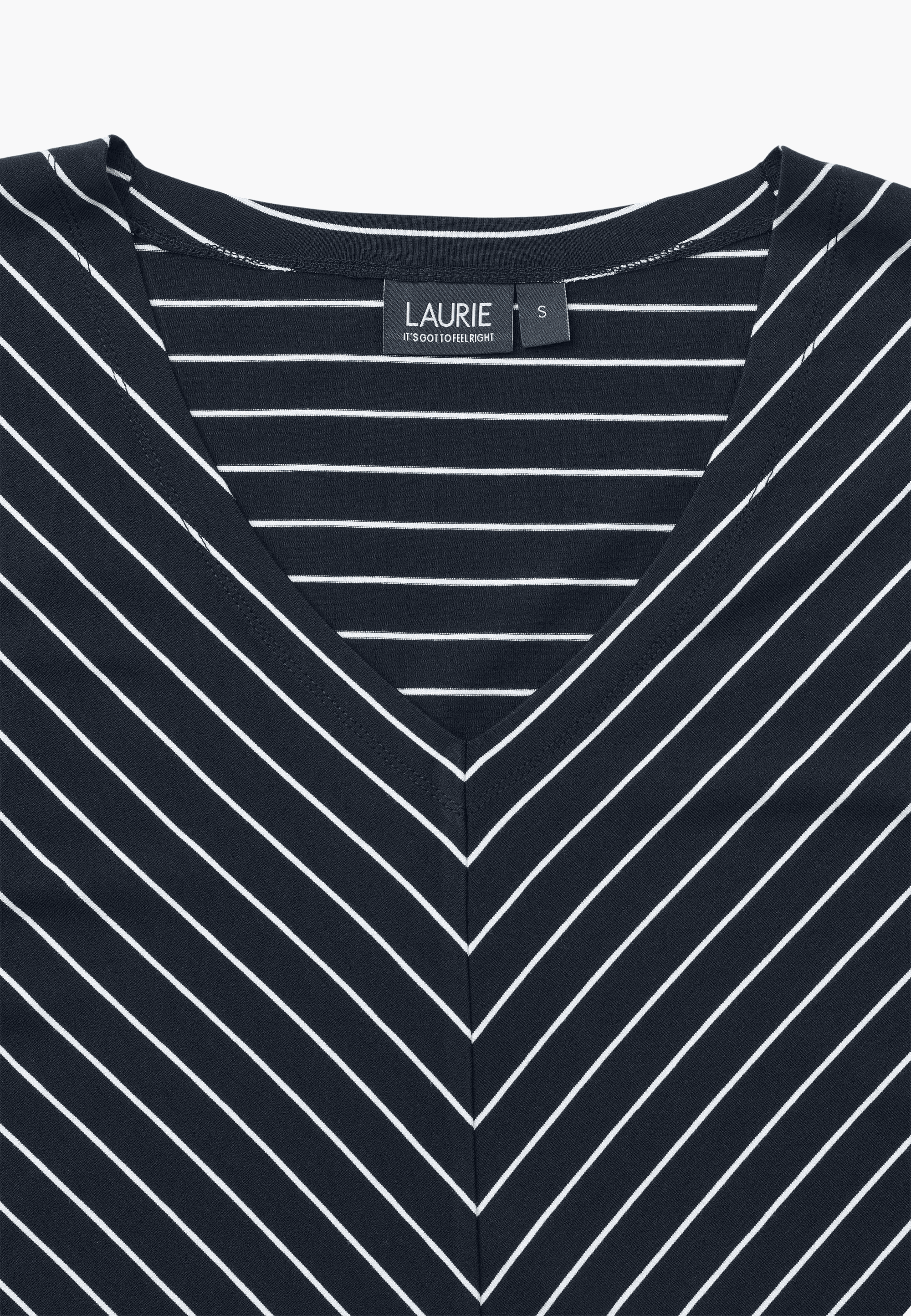 LAURIE Ingrid Blouse SS T-Shirts 49222 Navy Stripe