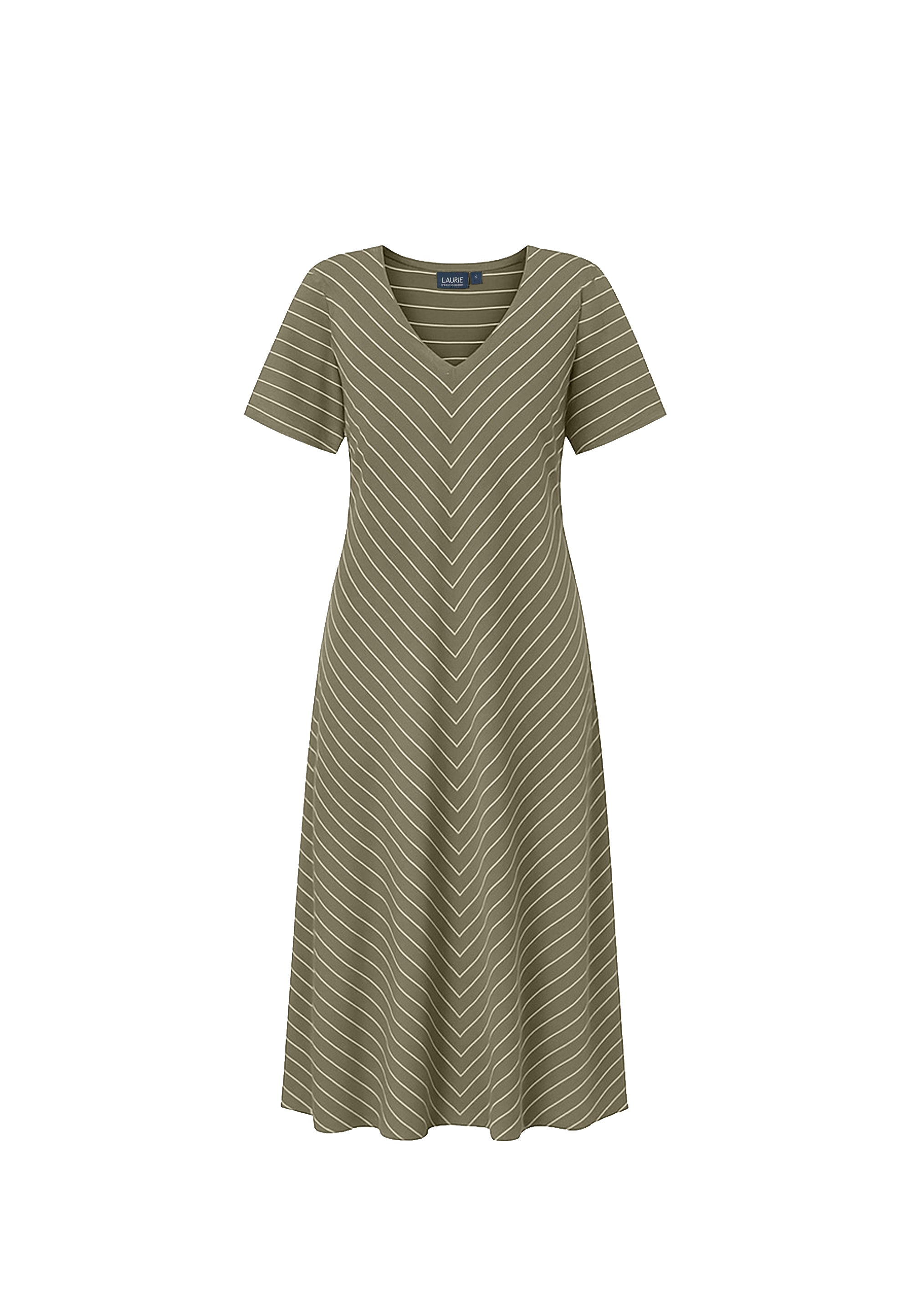 LAURIE Ingrid Dress SS Dresses 55222 Khaki stripe
