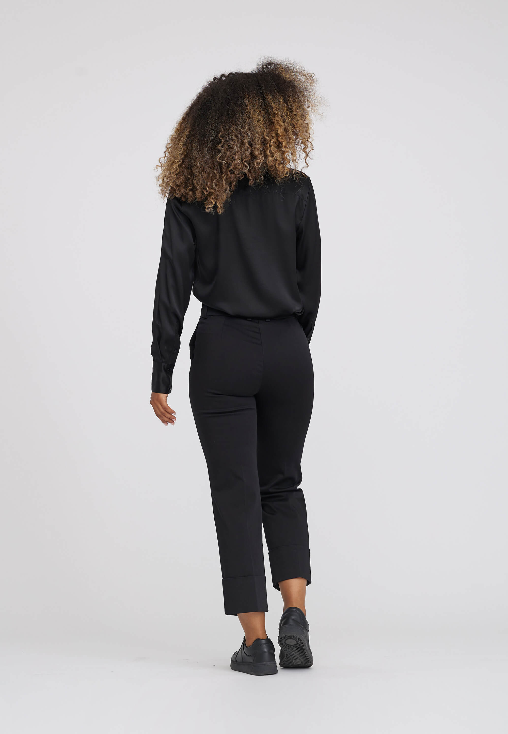 LAURIE Judy Turn-Up Straight Crop Straight 99105 Black
