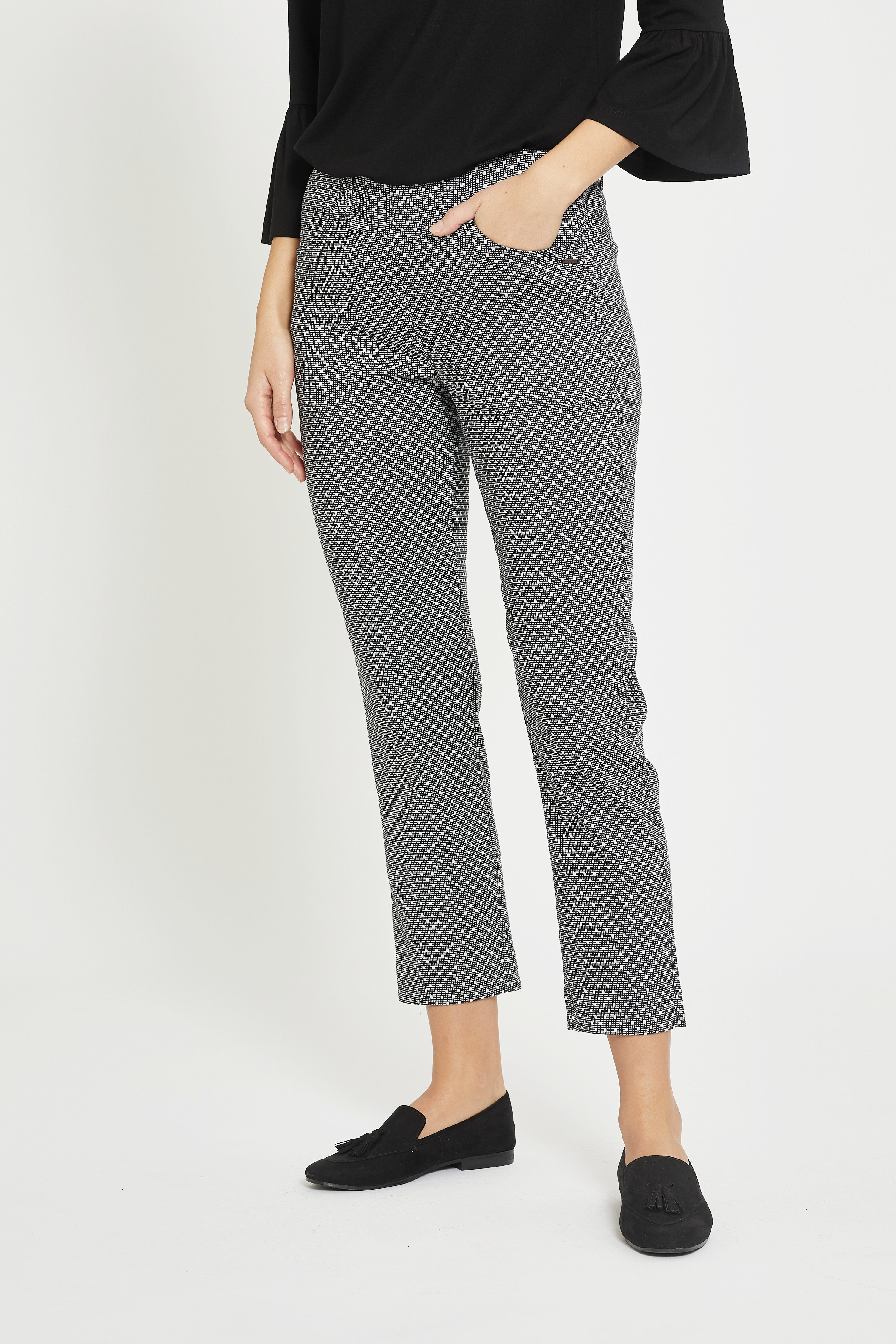 LAURIE Kelly - Crop Regular 49716 Navy Jacquard