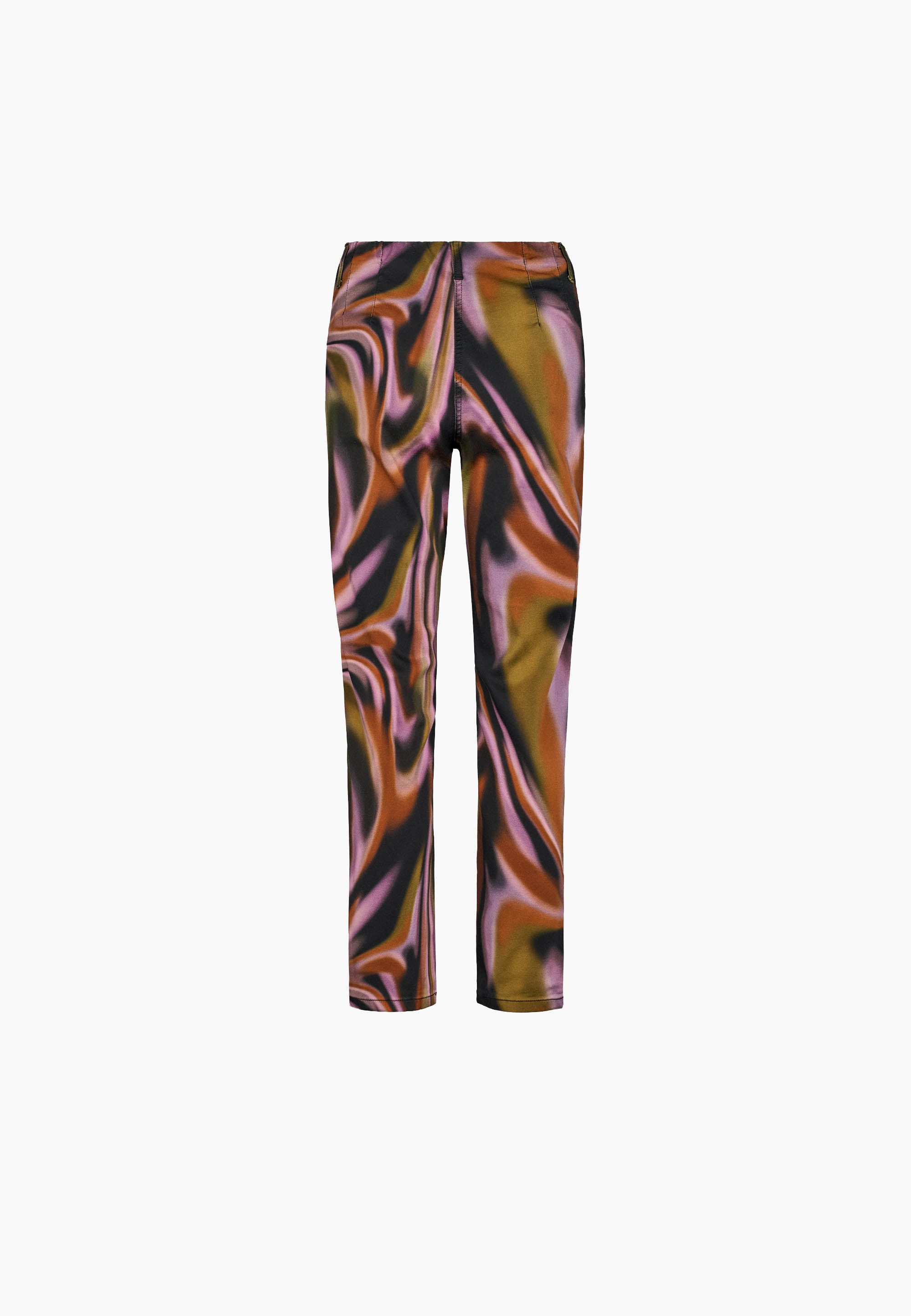 LAURIE Kelly Regular - Short Length Trousers REGULAR 99032 Black Liquid Print