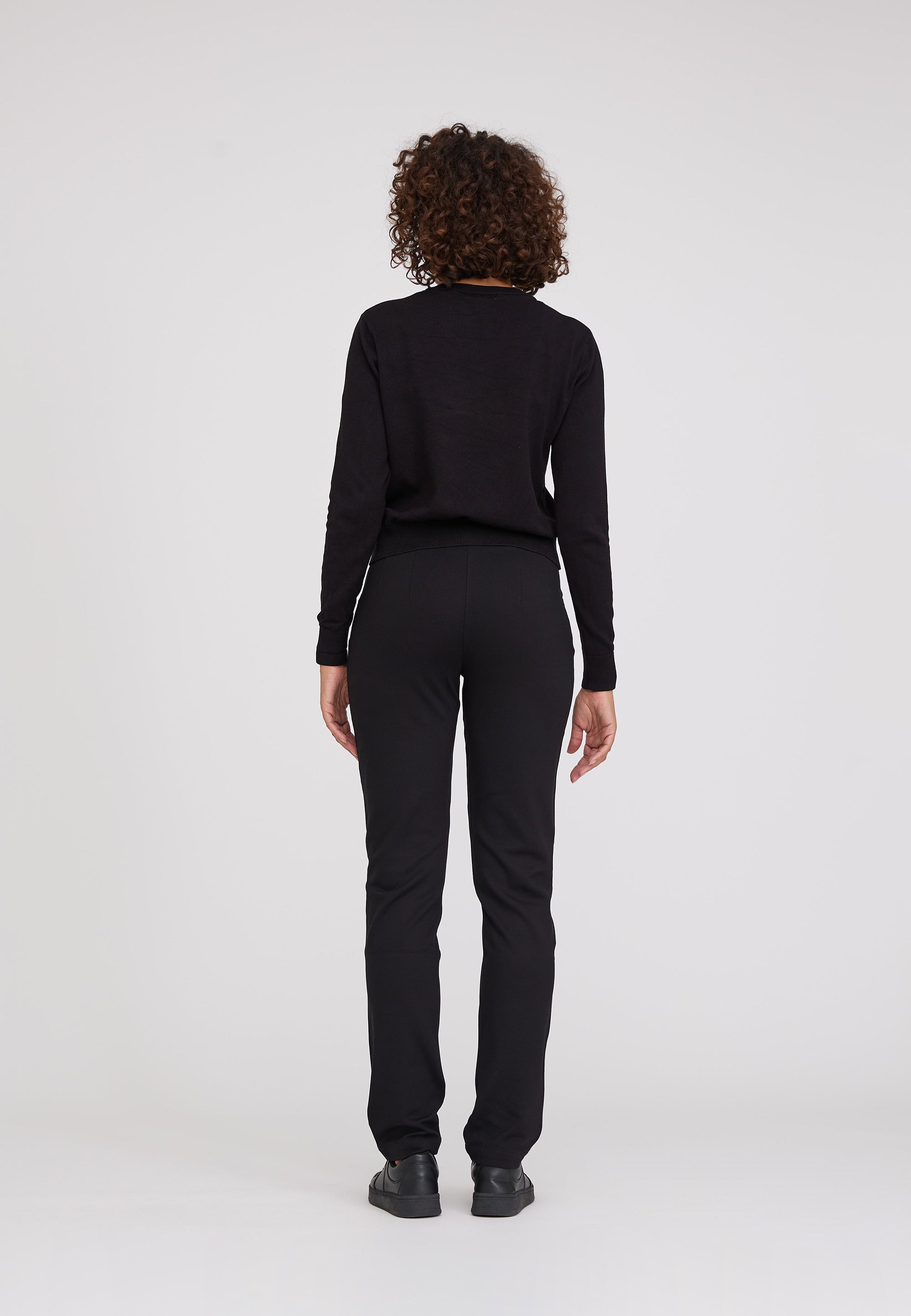 LAURIE  Kelly Regular Jersey - Medium Length Trousers REGULAR 99143 Black brushed