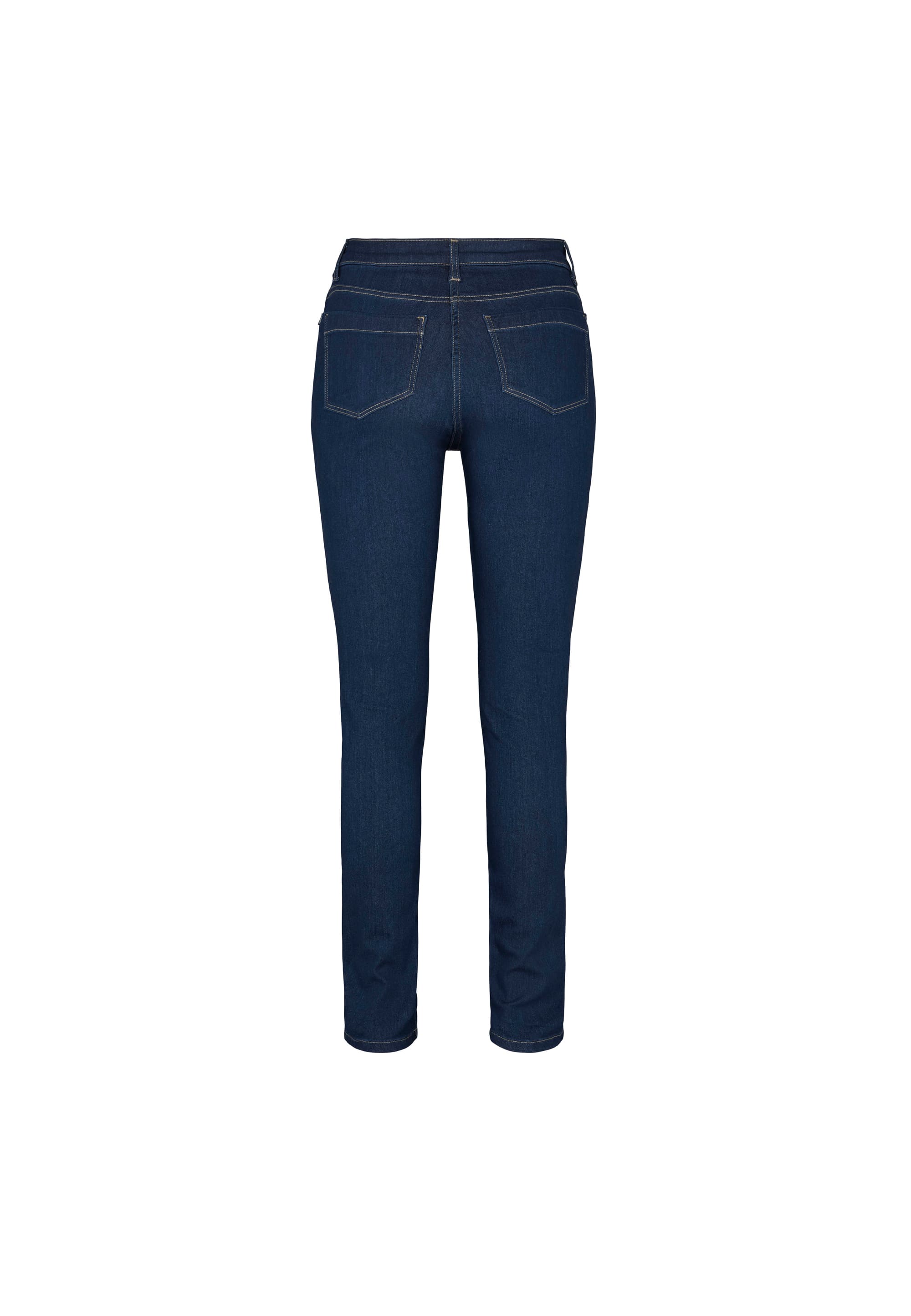 LAURIE Laura Slim - Medium Length Trousers SLIM 49499 Washed Dark Blue Denim