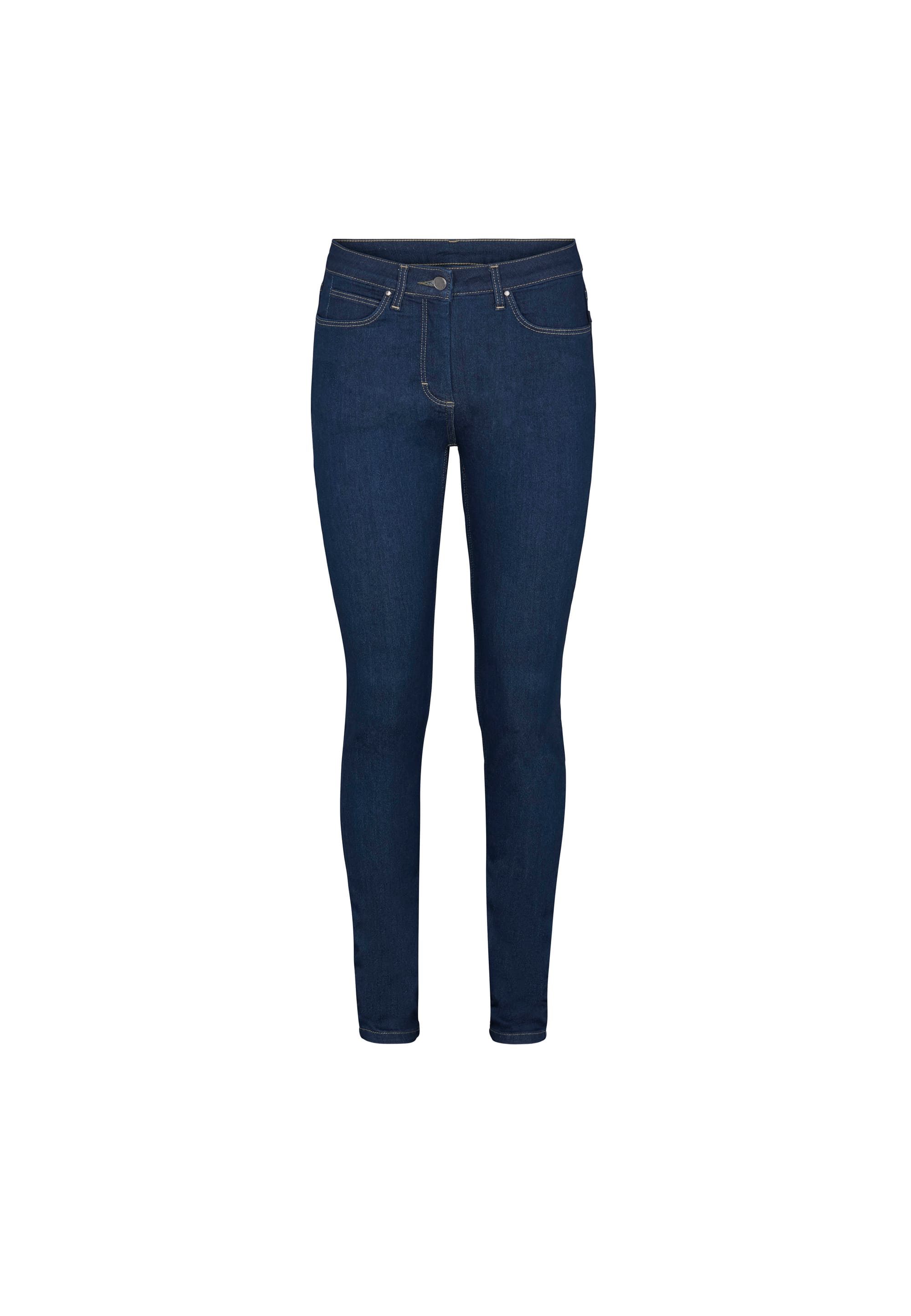 LAURIE Laura Slim - Medium Length Trousers SLIM 49501 Dark Blue Denim