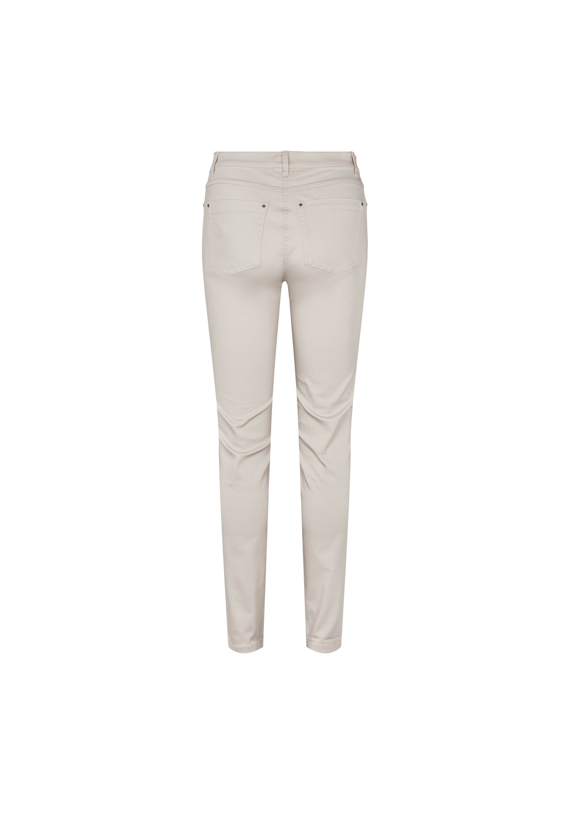LAURIE  Laura Slim - Medium Length Trousers SLIM 25107 Grey Sand