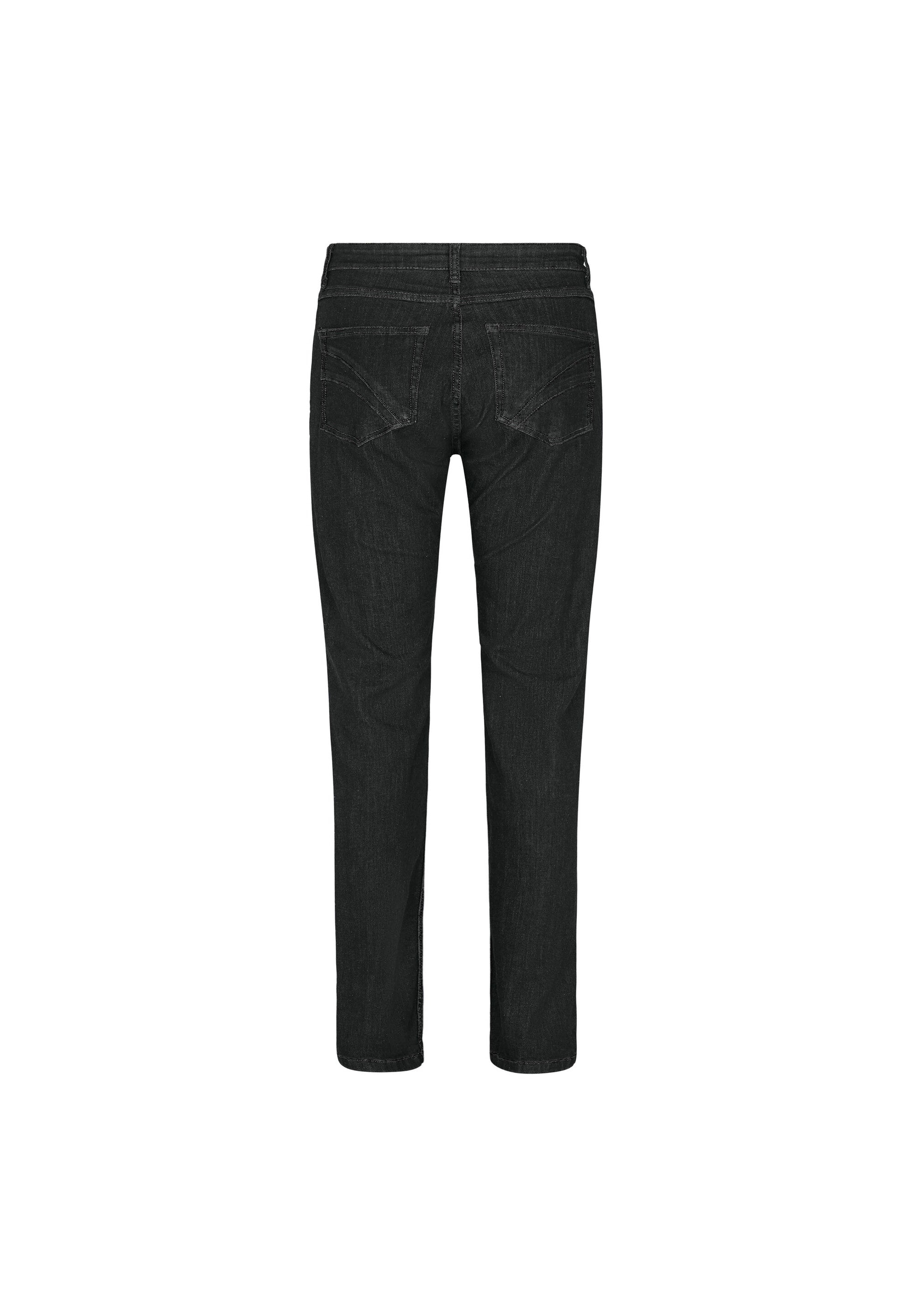 LAURIE  Laura Slim - Medium Length - Ecolabel Trousers SLIM 99520 Washed Black Denim