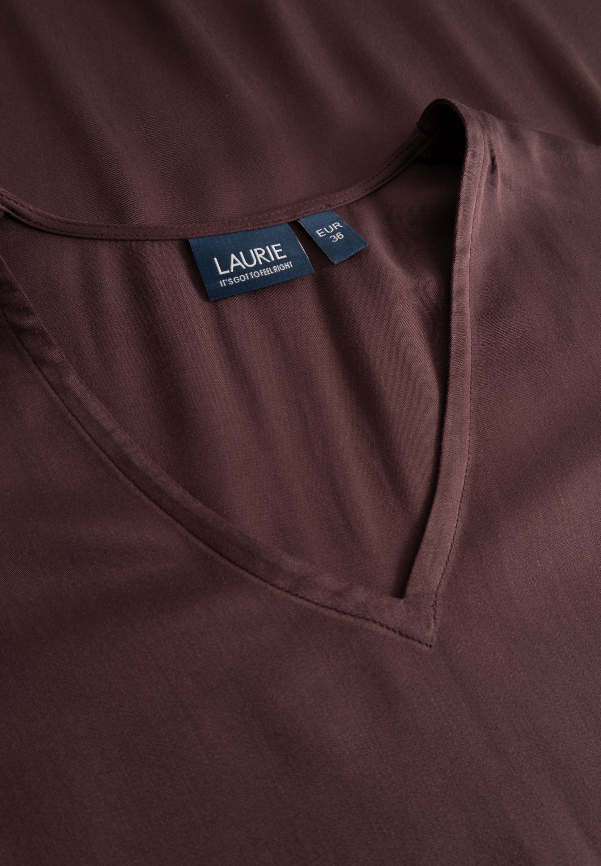 LAURIE Nelly Dress - 3/4 Sleeves Dresses 68000 Dark Plum