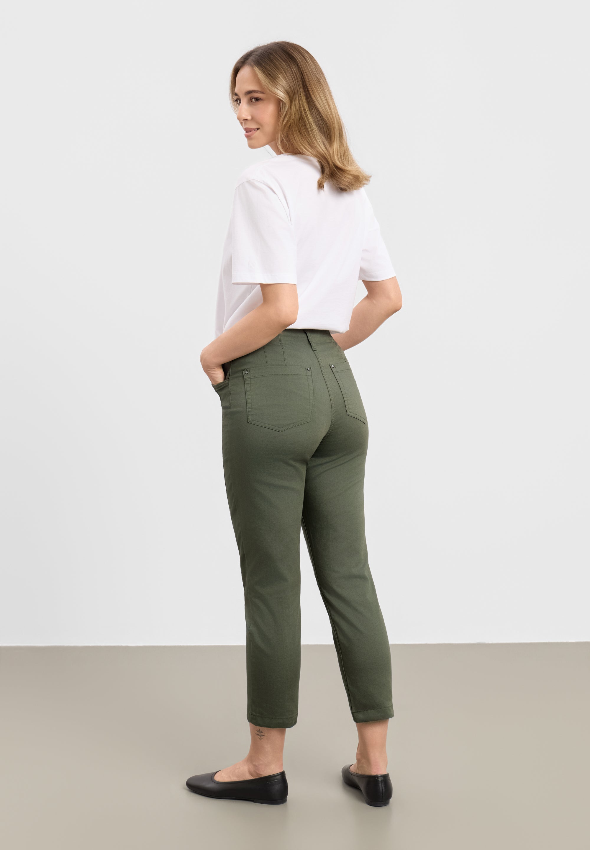 LAURIE Piper Pure Regular - Cropped Regular 56000 Evergreen