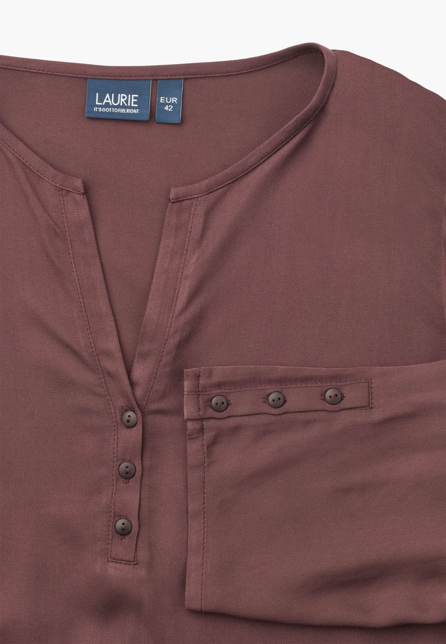 LAURIE Ritz Tunic - 3/4 Sleeves Relaxed 68000 Dark Plum