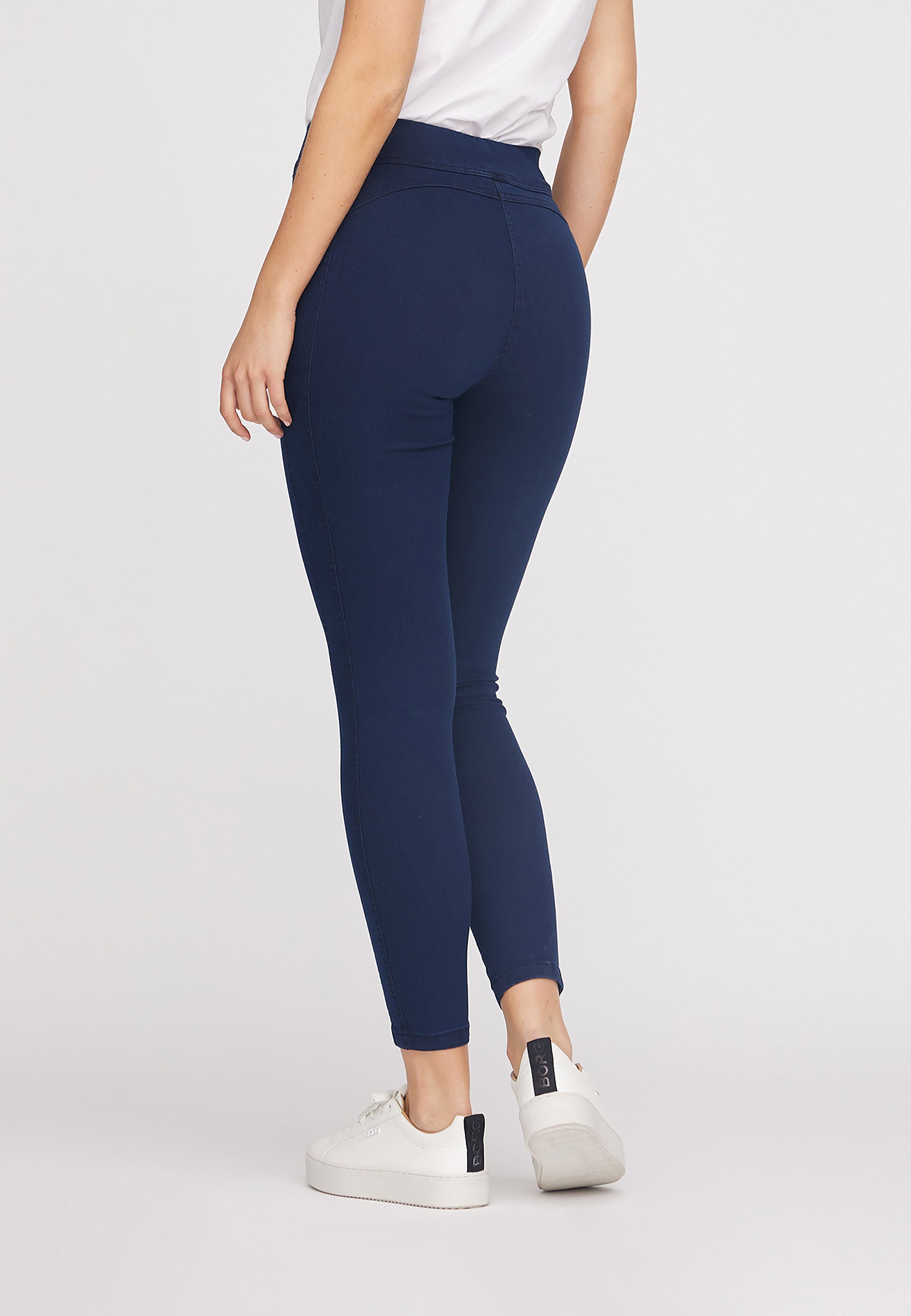 LAURIE Serene Slim - Short Length Trousers SLIM 49520 Dark Blue Denim
